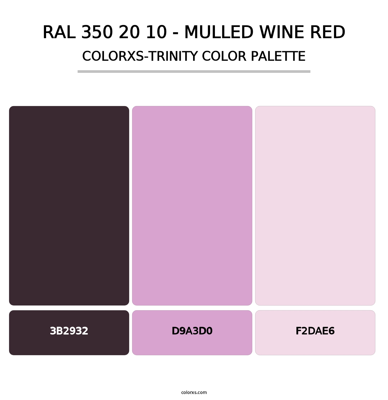 RAL 350 20 10 - Mulled Wine Red - Colorxs Trinity Palette