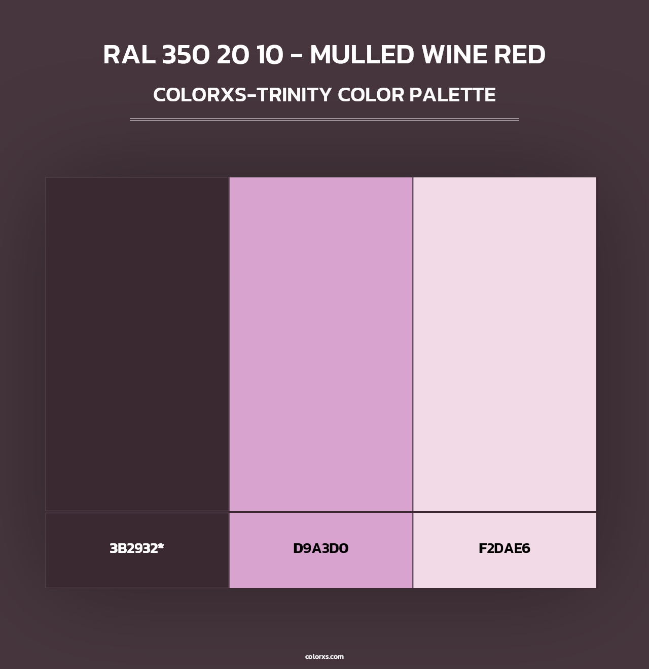 RAL 350 20 10 - Mulled Wine Red - Colorxs Trinity Palette