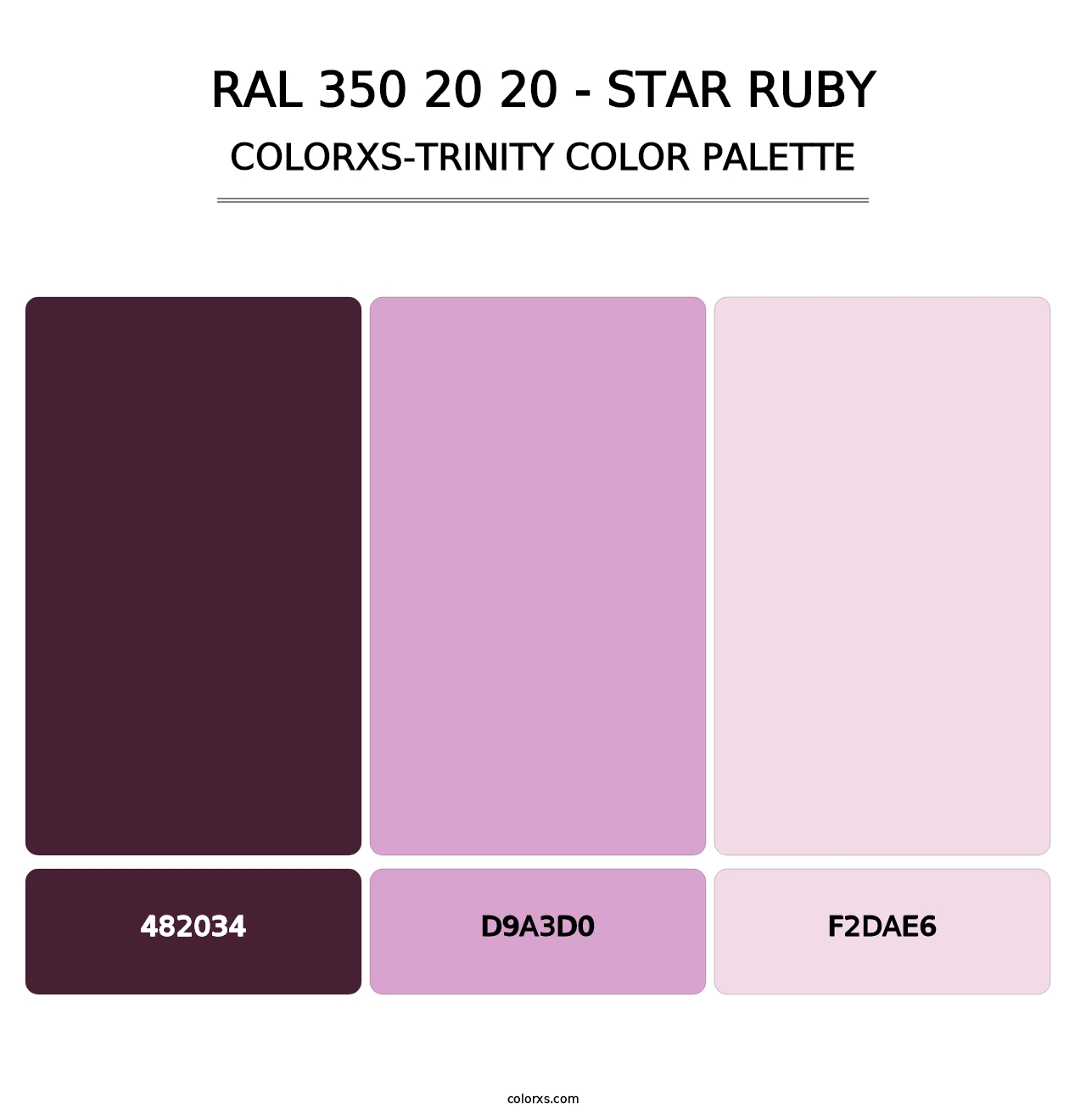 RAL 350 20 20 - Star Ruby - Colorxs Trinity Palette