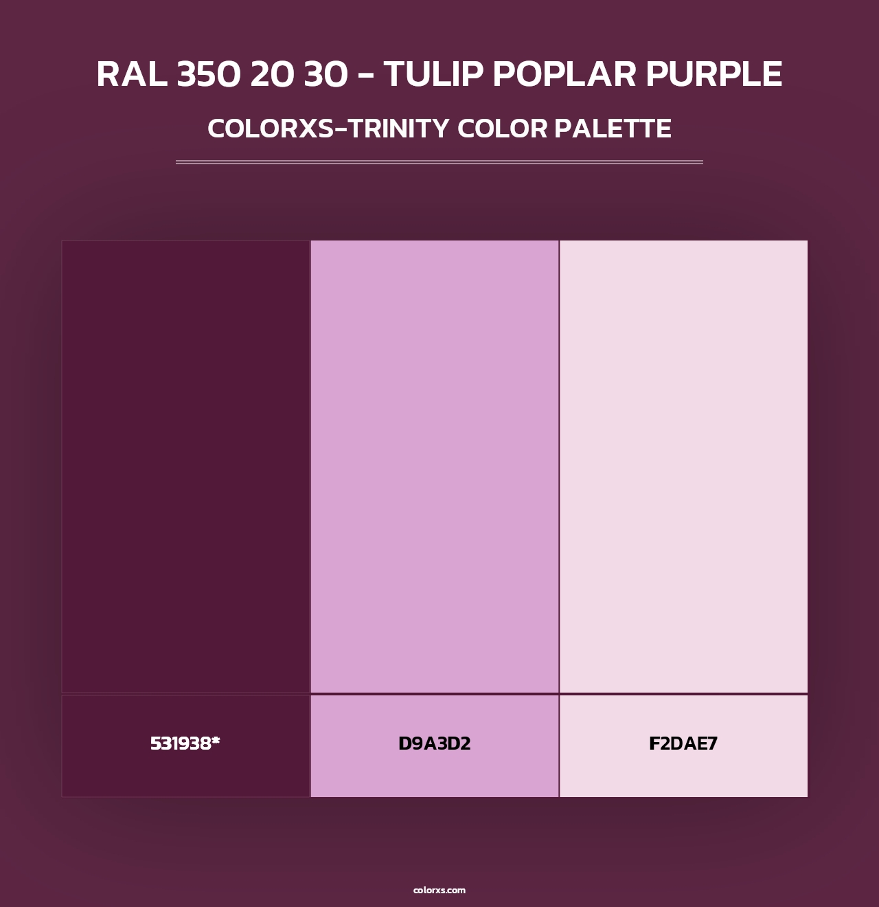 RAL 350 20 30 - Tulip Poplar Purple - Colorxs Trinity Palette