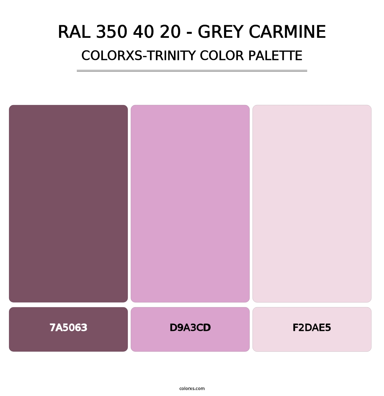 RAL 350 40 20 - Grey Carmine - Colorxs Trinity Palette