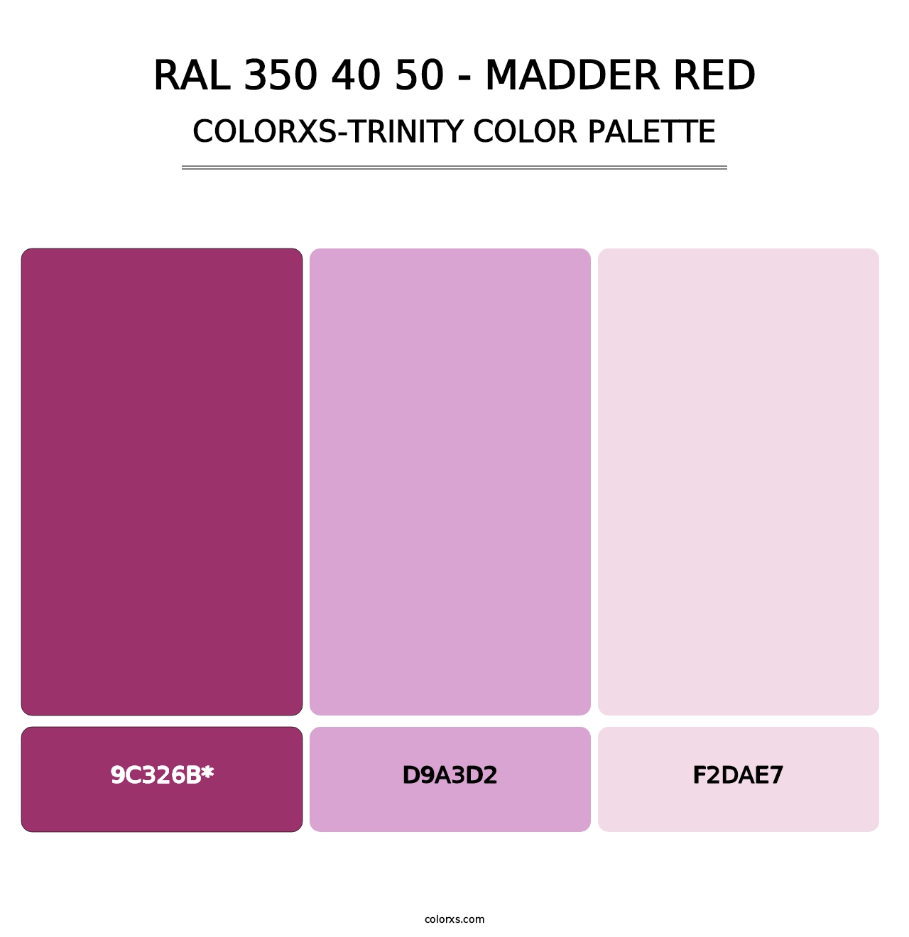 RAL 350 40 50 - Madder Red - Colorxs Trinity Palette