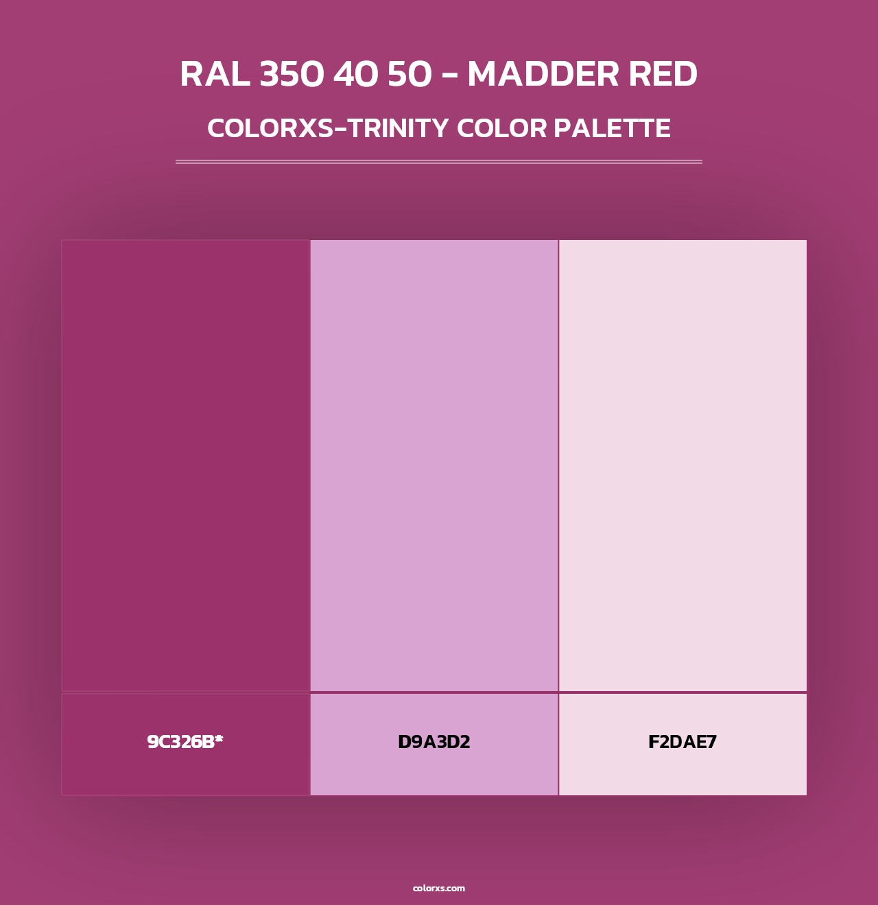 RAL 350 40 50 - Madder Red - Colorxs Trinity Palette