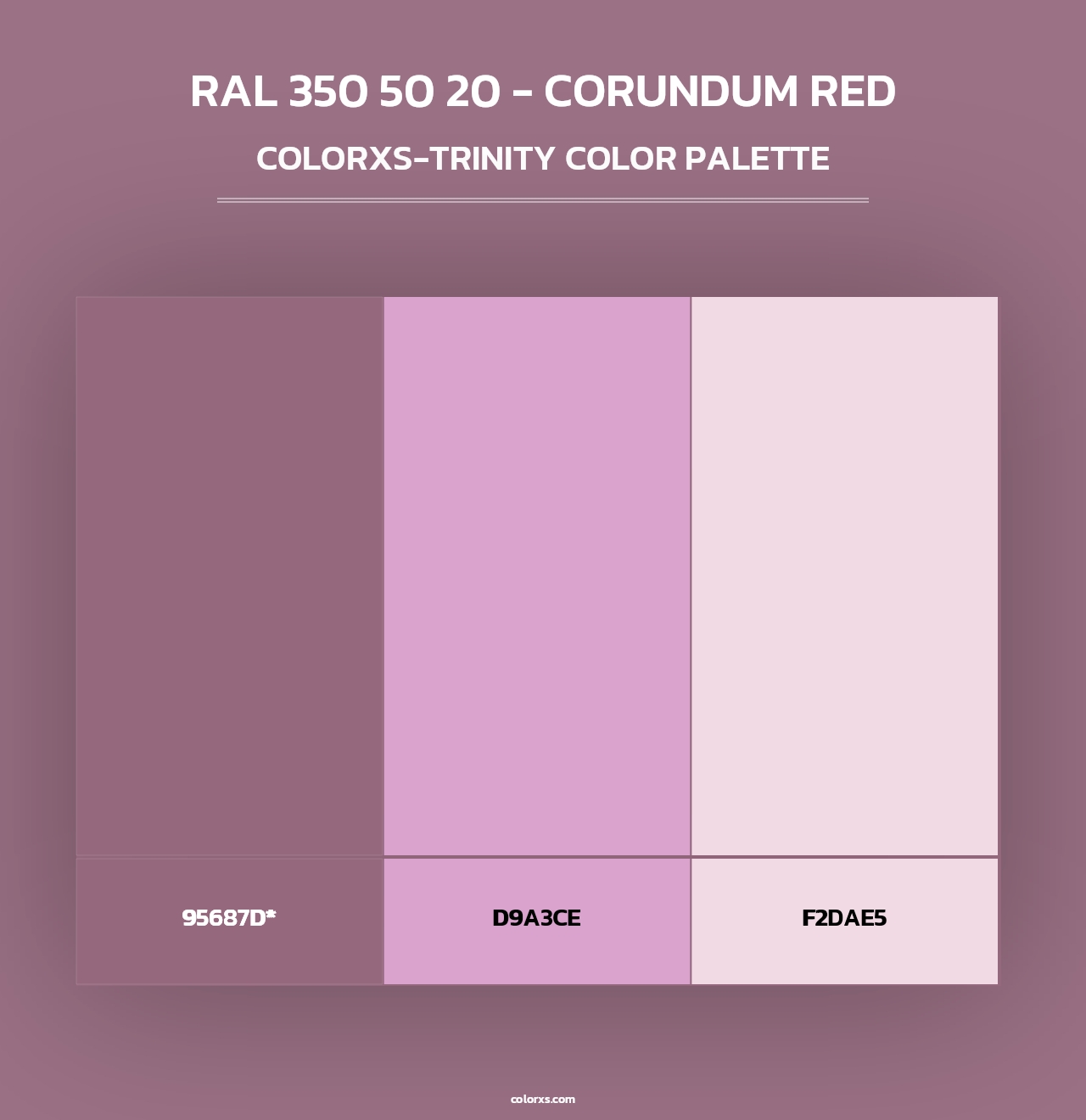 RAL 350 50 20 - Corundum Red - Colorxs Trinity Palette