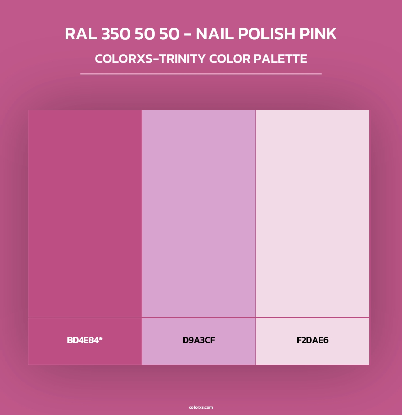RAL 350 50 50 - Nail Polish Pink - Colorxs Trinity Palette