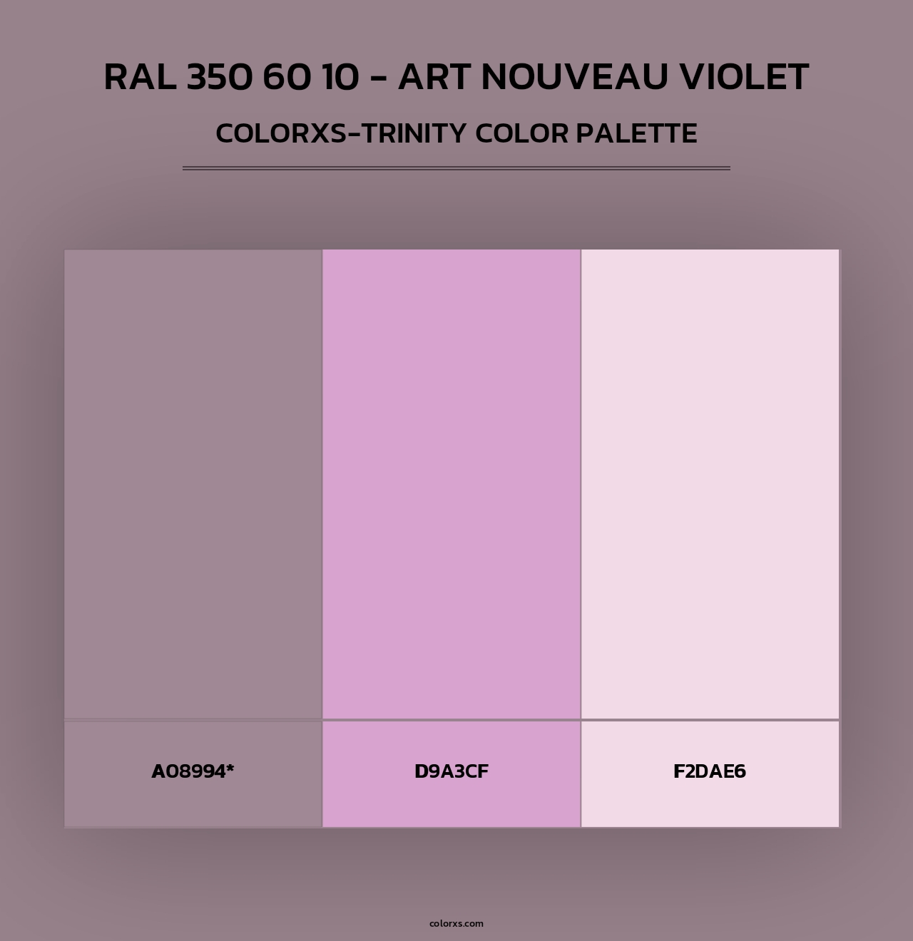 RAL 350 60 10 - Art Nouveau Violet - Colorxs Trinity Palette