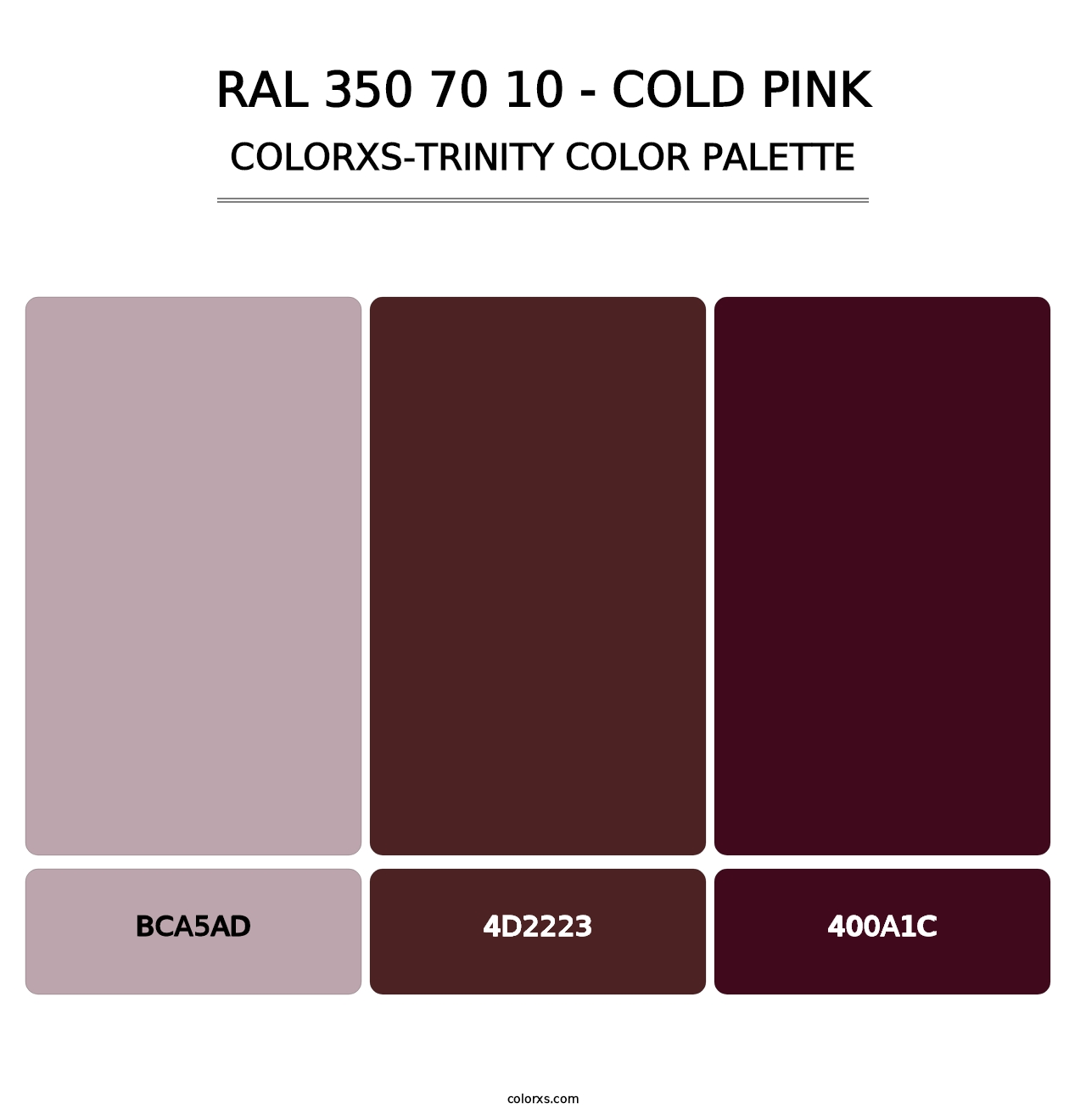 RAL 350 70 10 - Cold Pink - Colorxs Trinity Palette