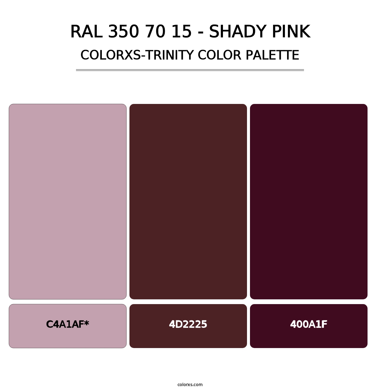 RAL 350 70 15 - Shady Pink - Colorxs Trinity Palette