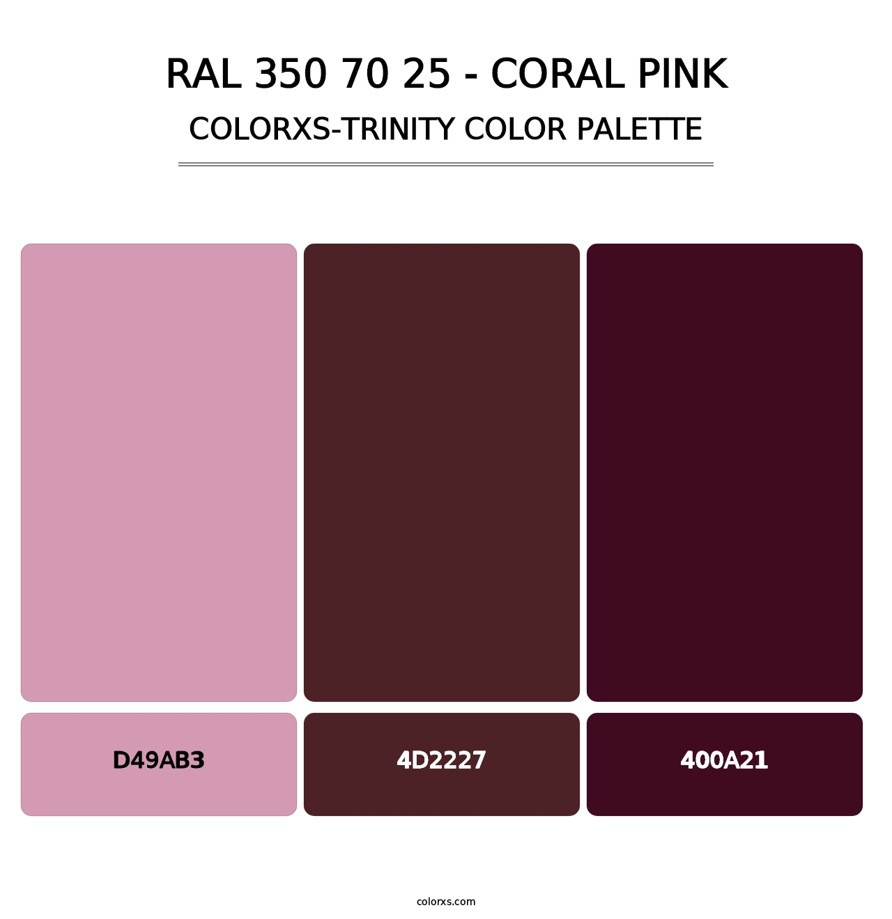 RAL 350 70 25 - Coral Pink - Colorxs Trinity Palette