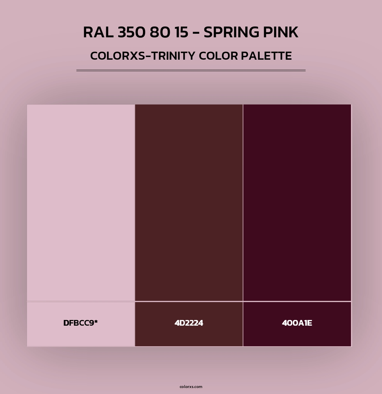 RAL 350 80 15 - Spring Pink - Colorxs Trinity Palette