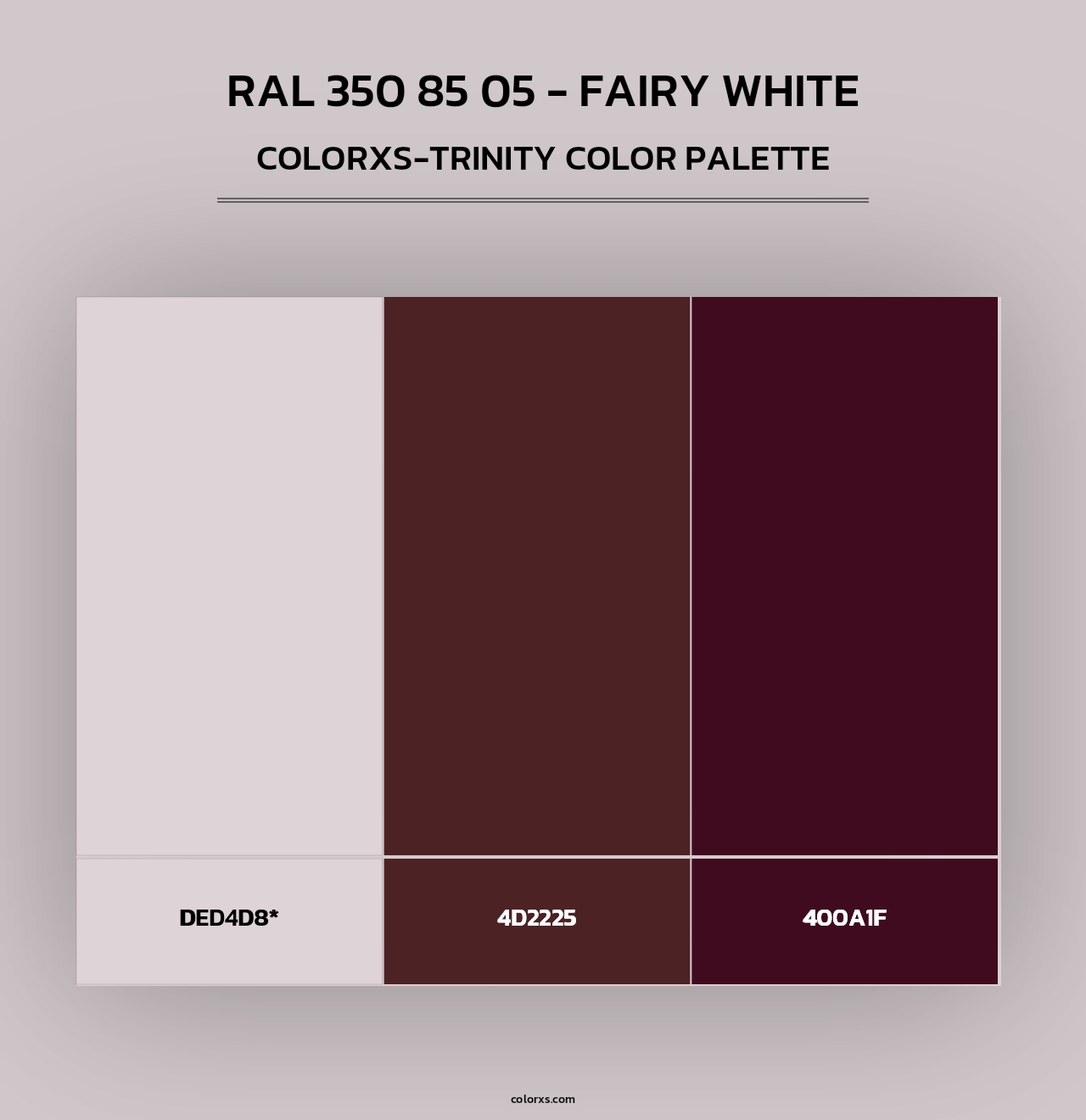 RAL 350 85 05 - Fairy White - Colorxs Trinity Palette