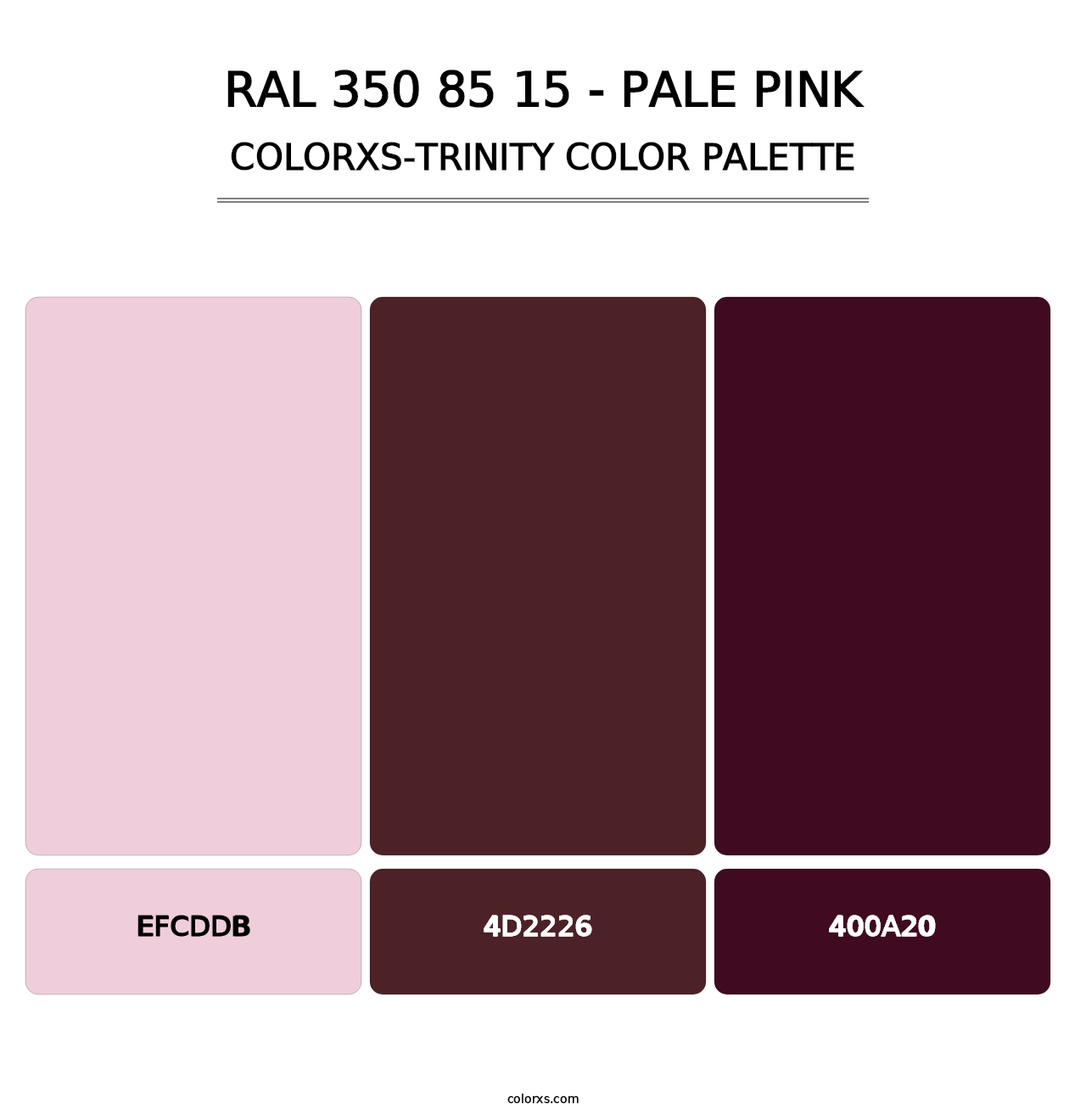 RAL 350 85 15 - Pale Pink - Colorxs Trinity Palette