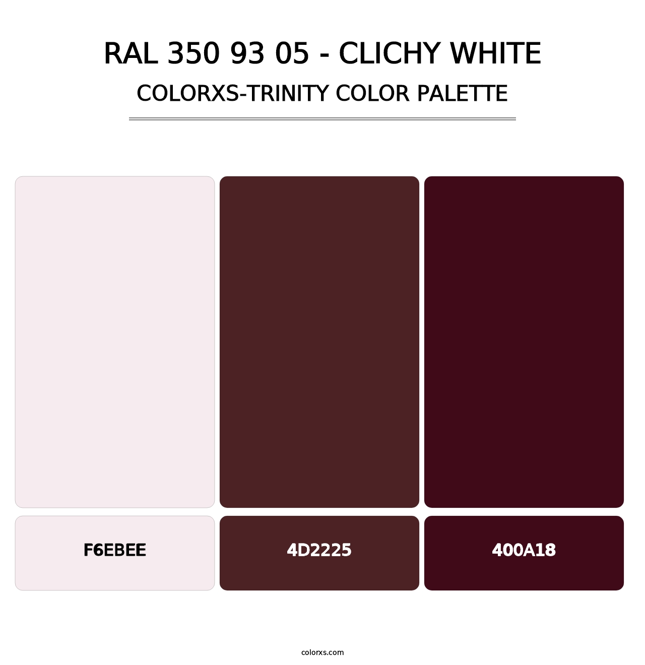 RAL 350 93 05 - Clichy White - Colorxs Trinity Palette
