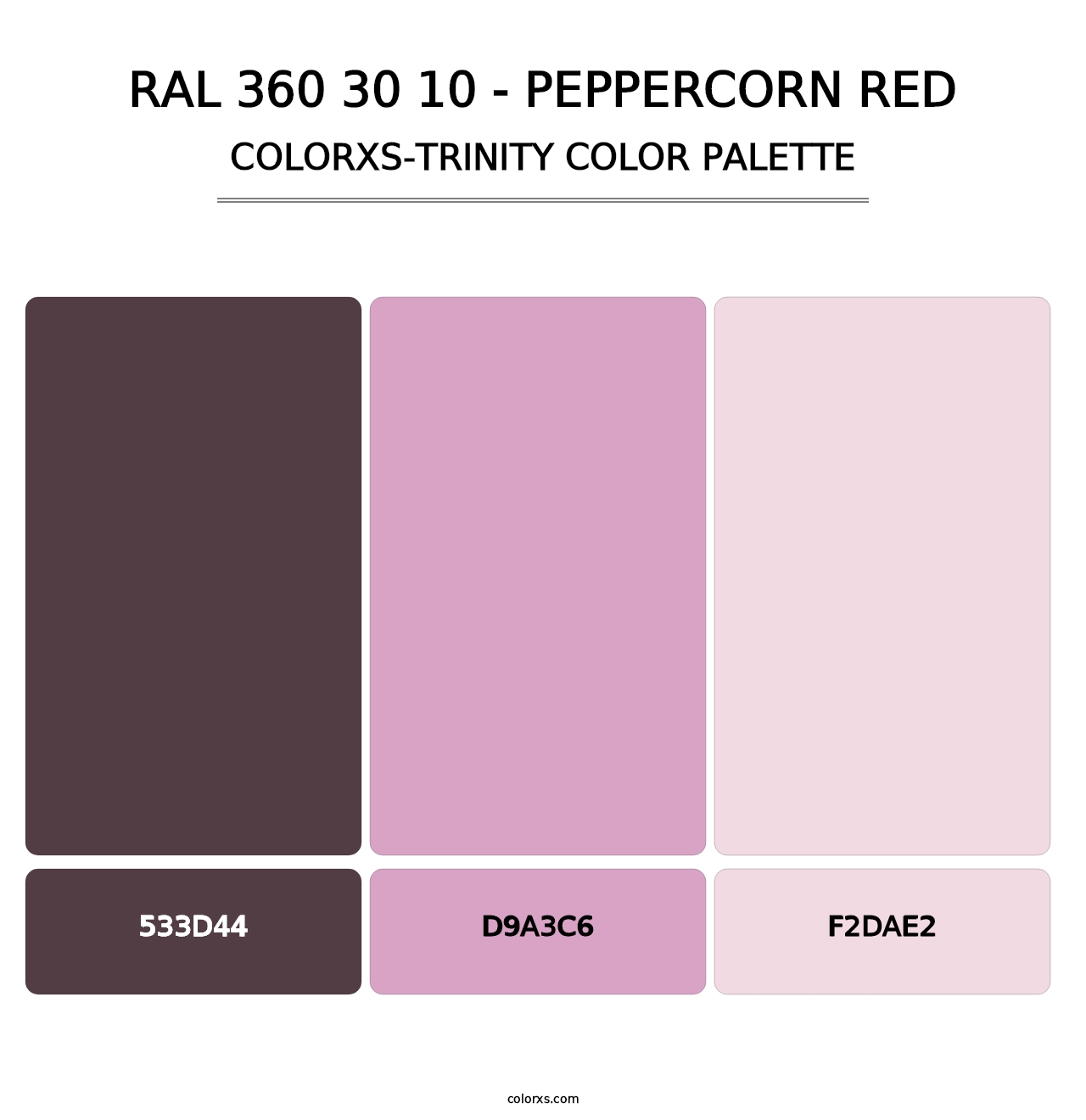 RAL 360 30 10 - Peppercorn Red - Colorxs Trinity Palette