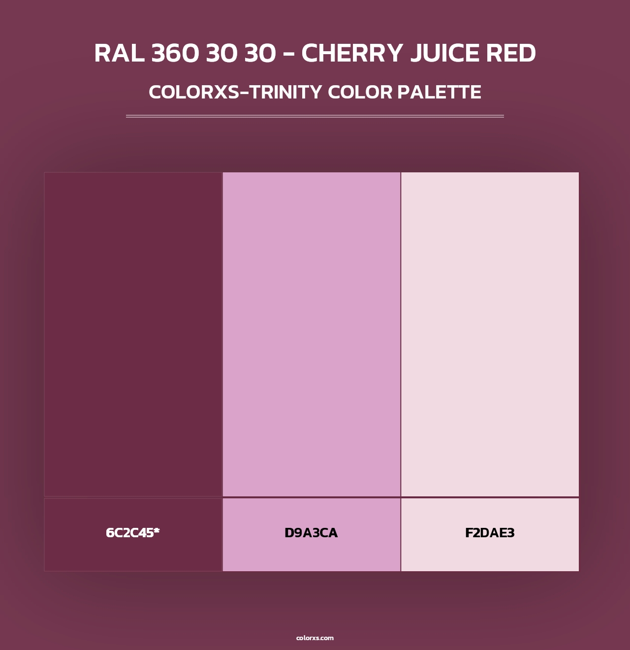 RAL 360 30 30 - Cherry Juice Red - Colorxs Trinity Palette