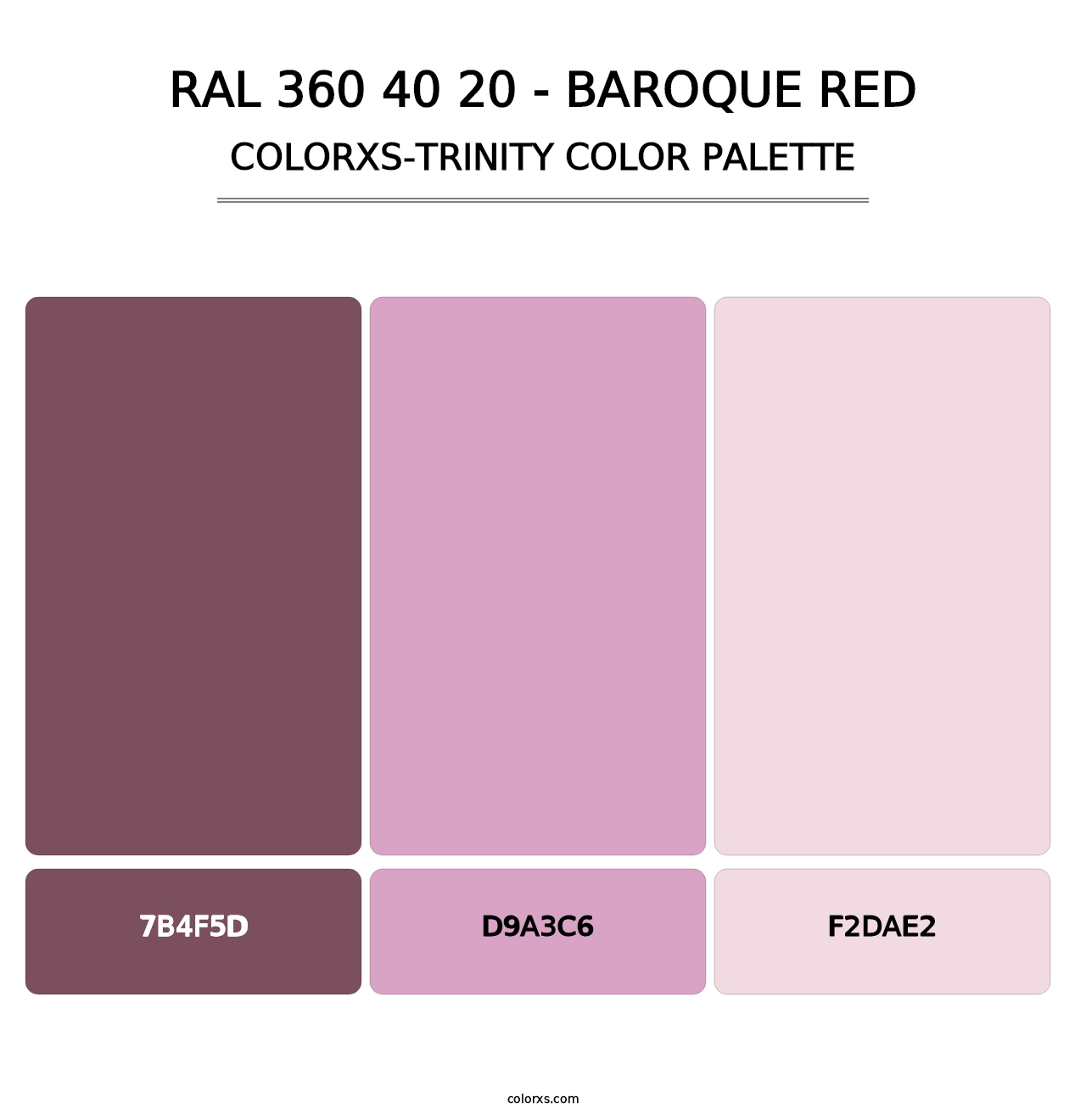 RAL 360 40 20 - Baroque Red - Colorxs Trinity Palette