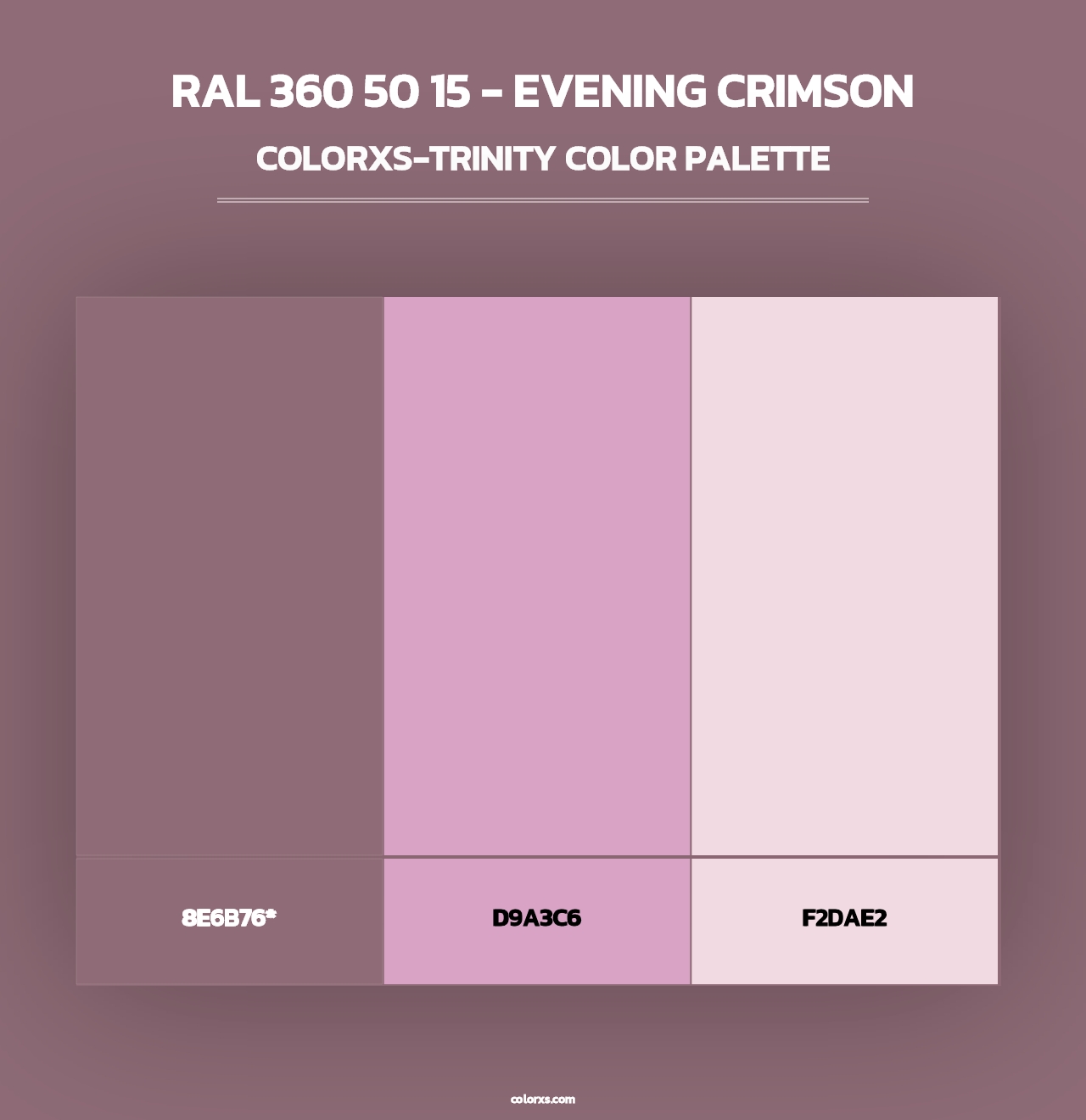 RAL 360 50 15 - Evening Crimson - Colorxs Trinity Palette