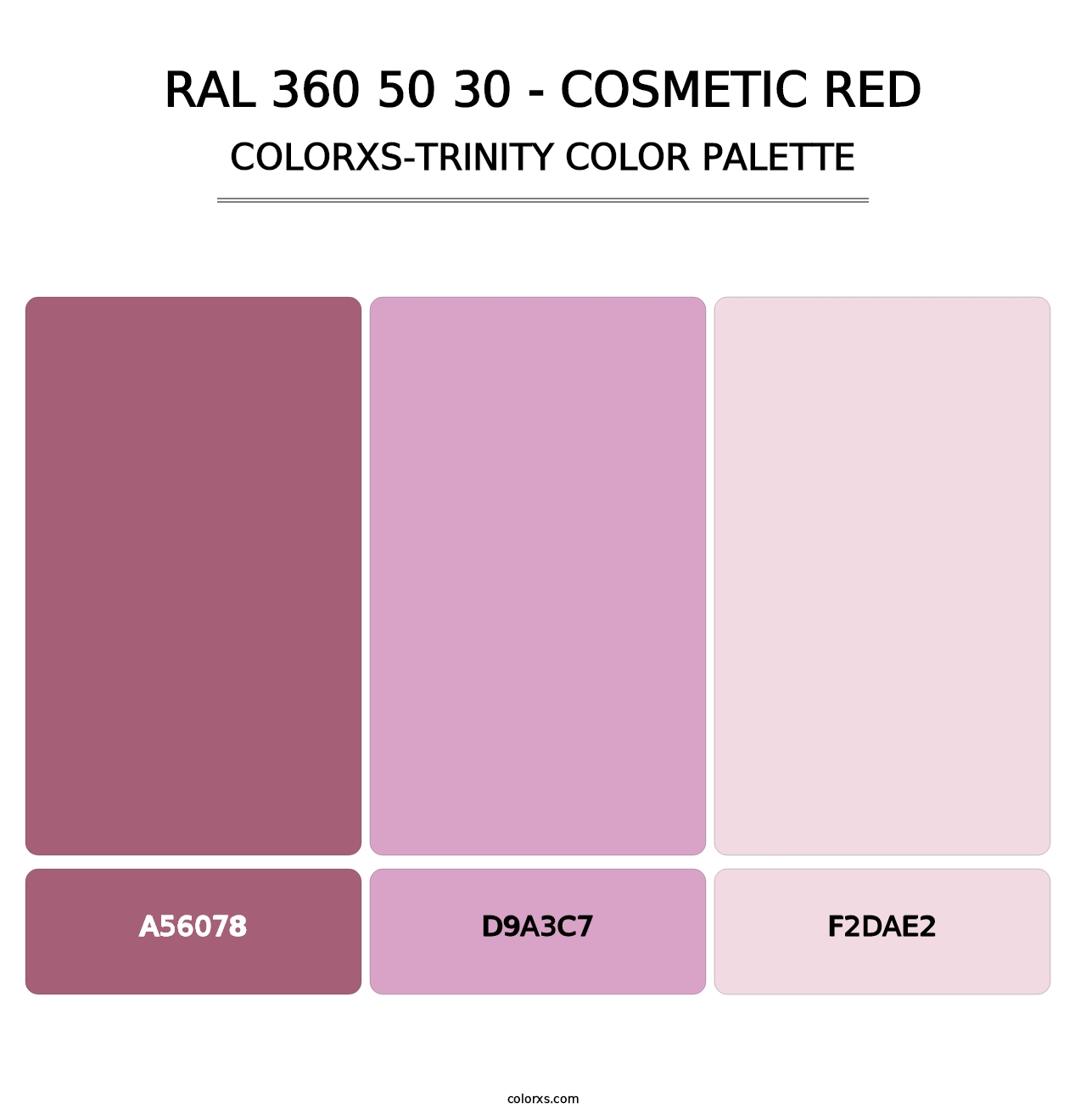 RAL 360 50 30 - Cosmetic Red - Colorxs Trinity Palette