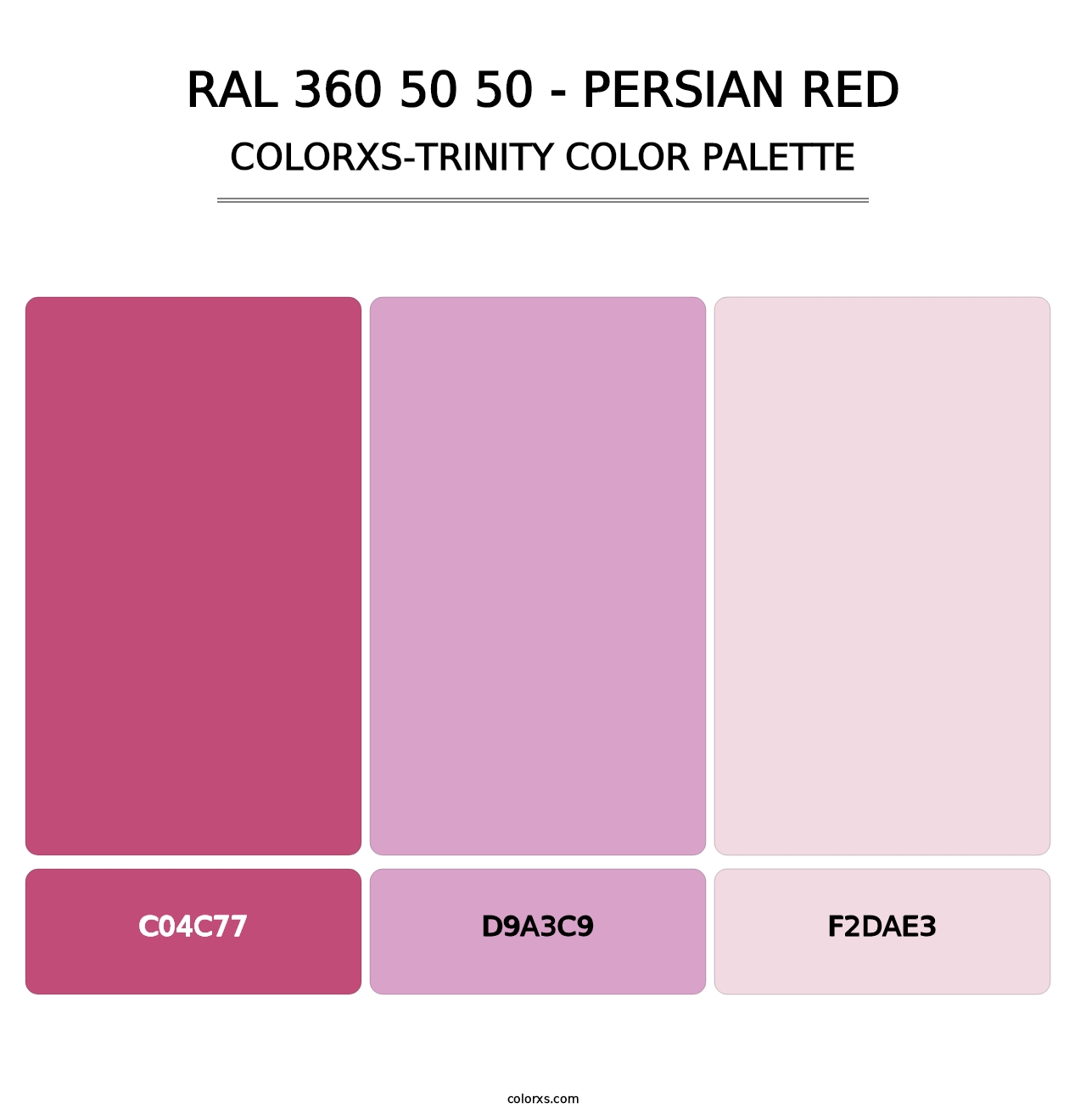 RAL 360 50 50 - Persian Red - Colorxs Trinity Palette