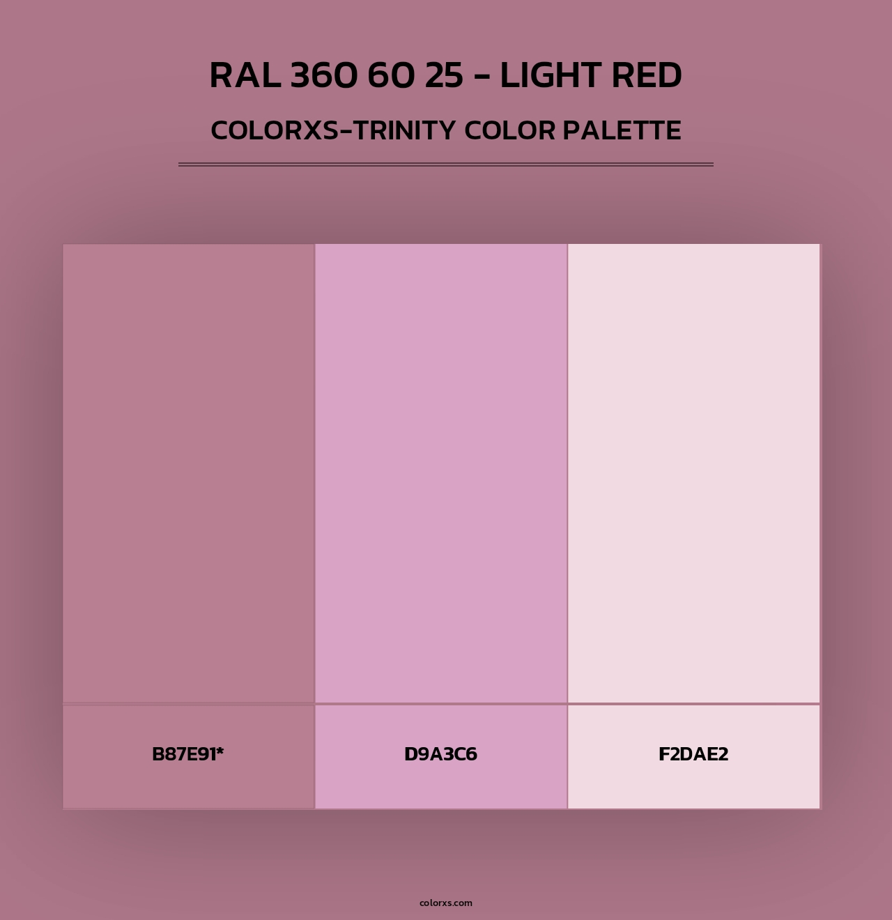 RAL 360 60 25 - Light Red - Colorxs Trinity Palette
