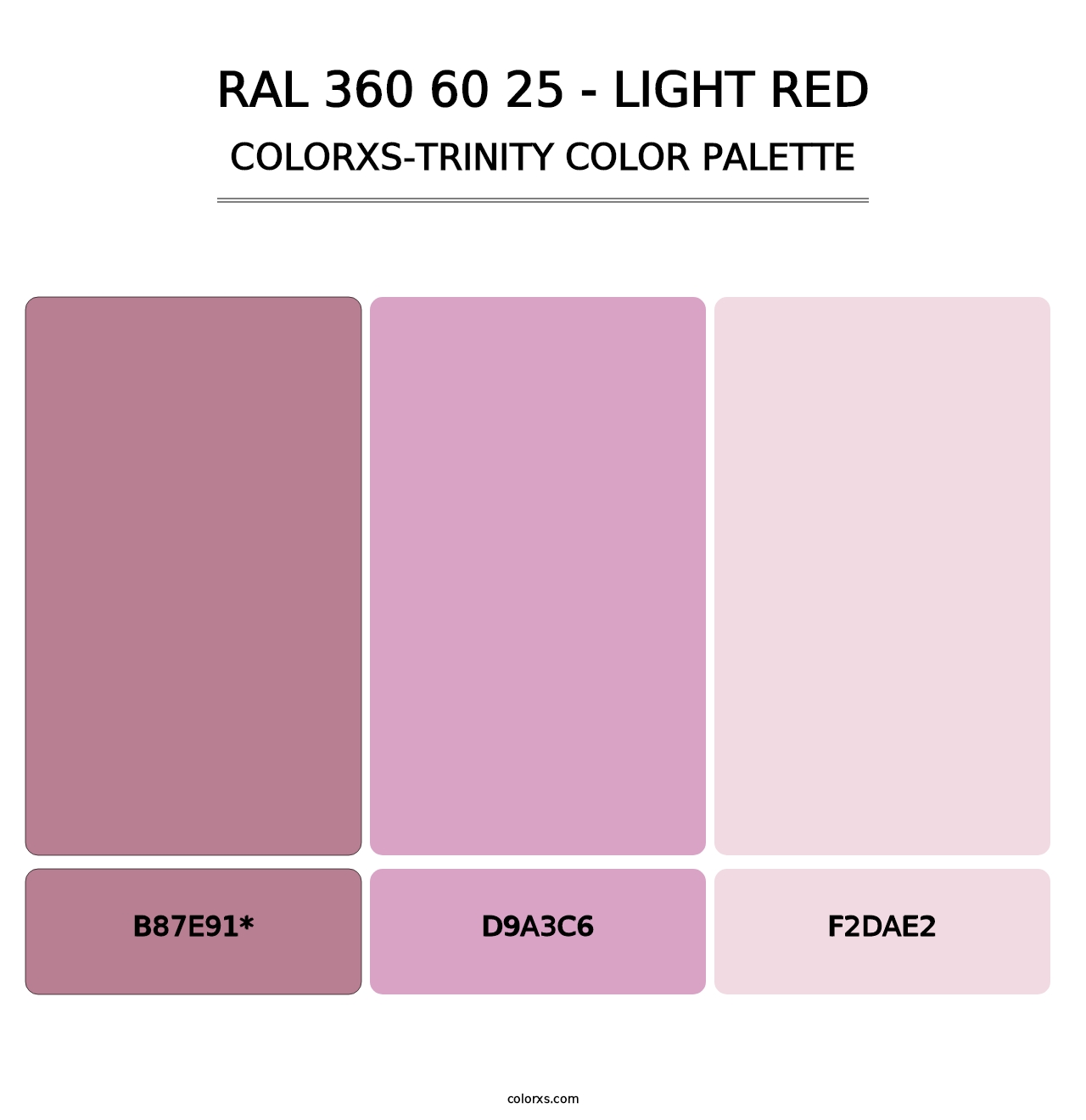 RAL 360 60 25 - Light Red - Colorxs Trinity Palette