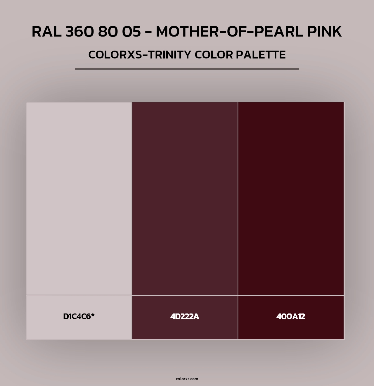 RAL 360 80 05 - Mother-Of-Pearl Pink - Colorxs Trinity Palette