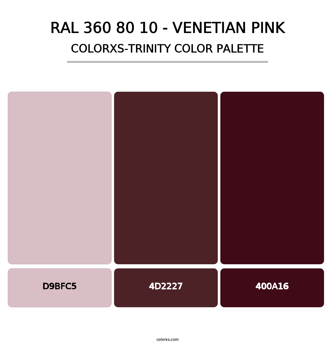 RAL 360 80 10 - Venetian Pink - Colorxs Trinity Palette