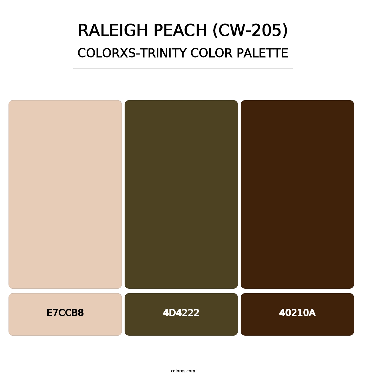 Raleigh Peach (CW-205) - Colorxs Trinity Palette