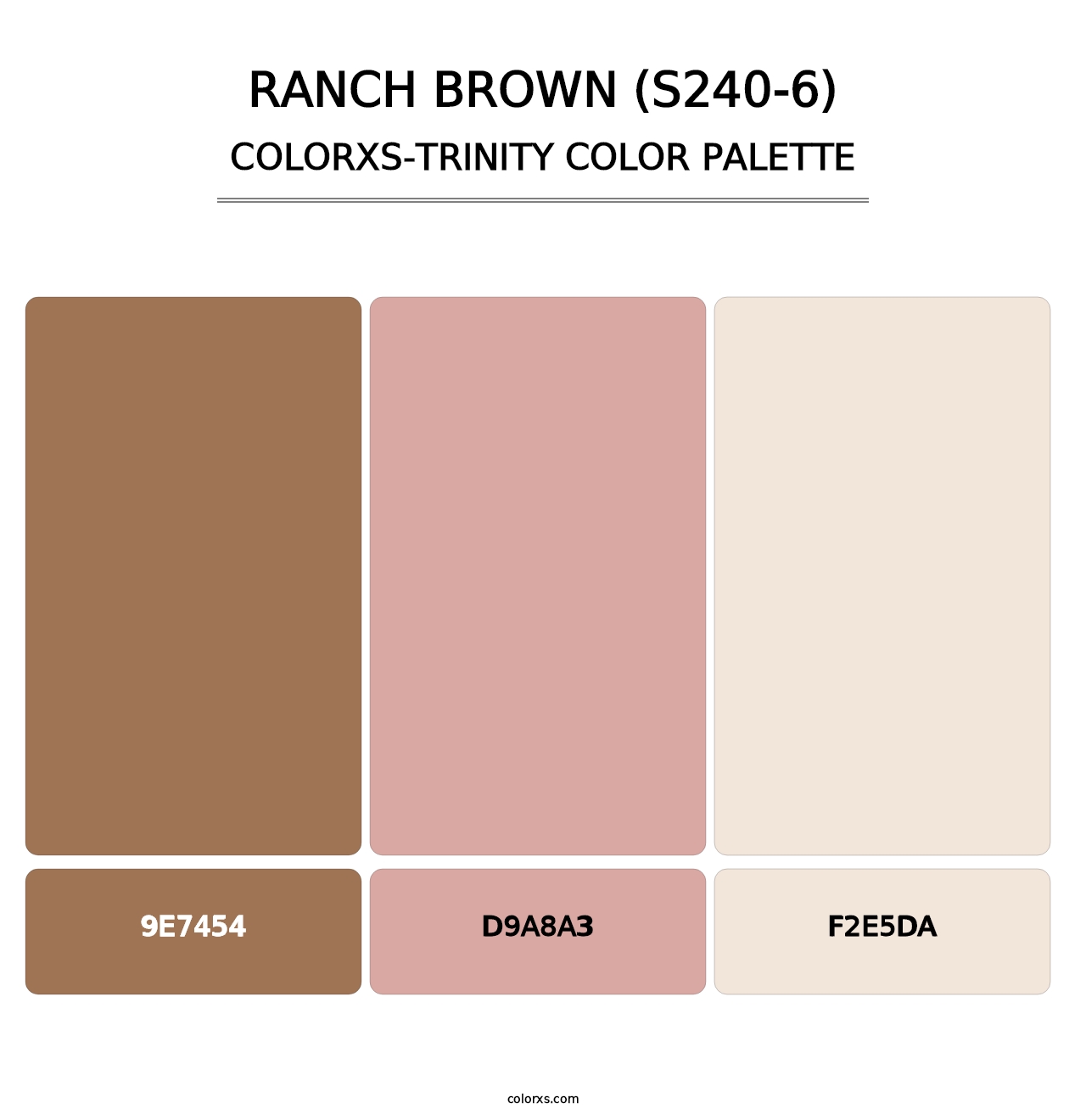 Ranch Brown (S240-6) - Colorxs Trinity Palette