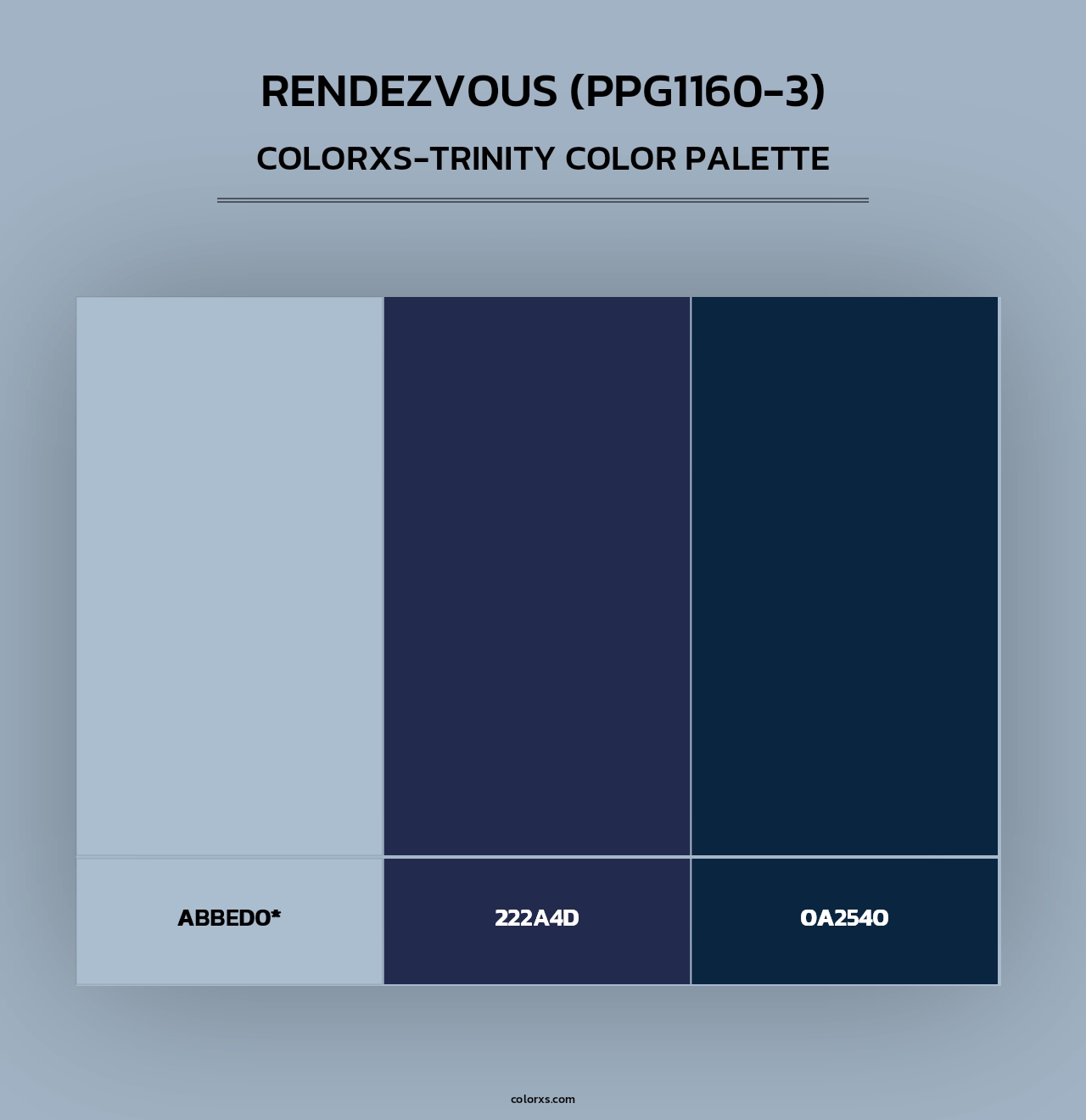 Rendezvous (PPG1160-3) - Colorxs Trinity Palette