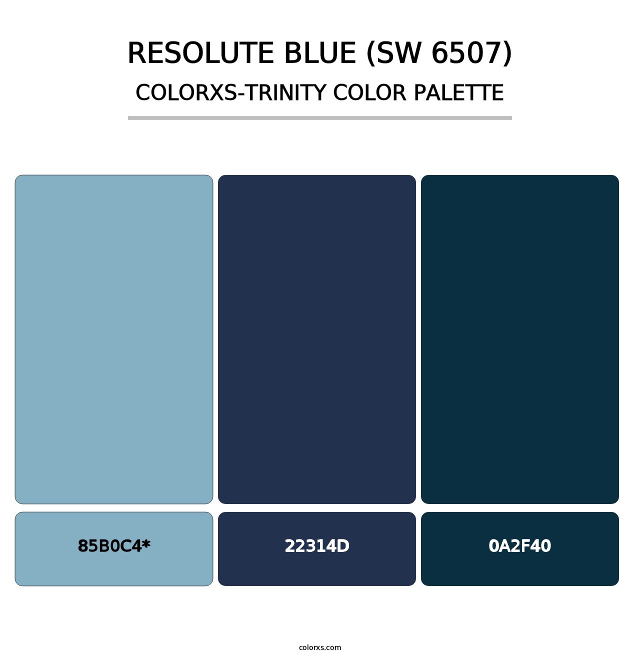 Resolute Blue (SW 6507) - Colorxs Trinity Palette