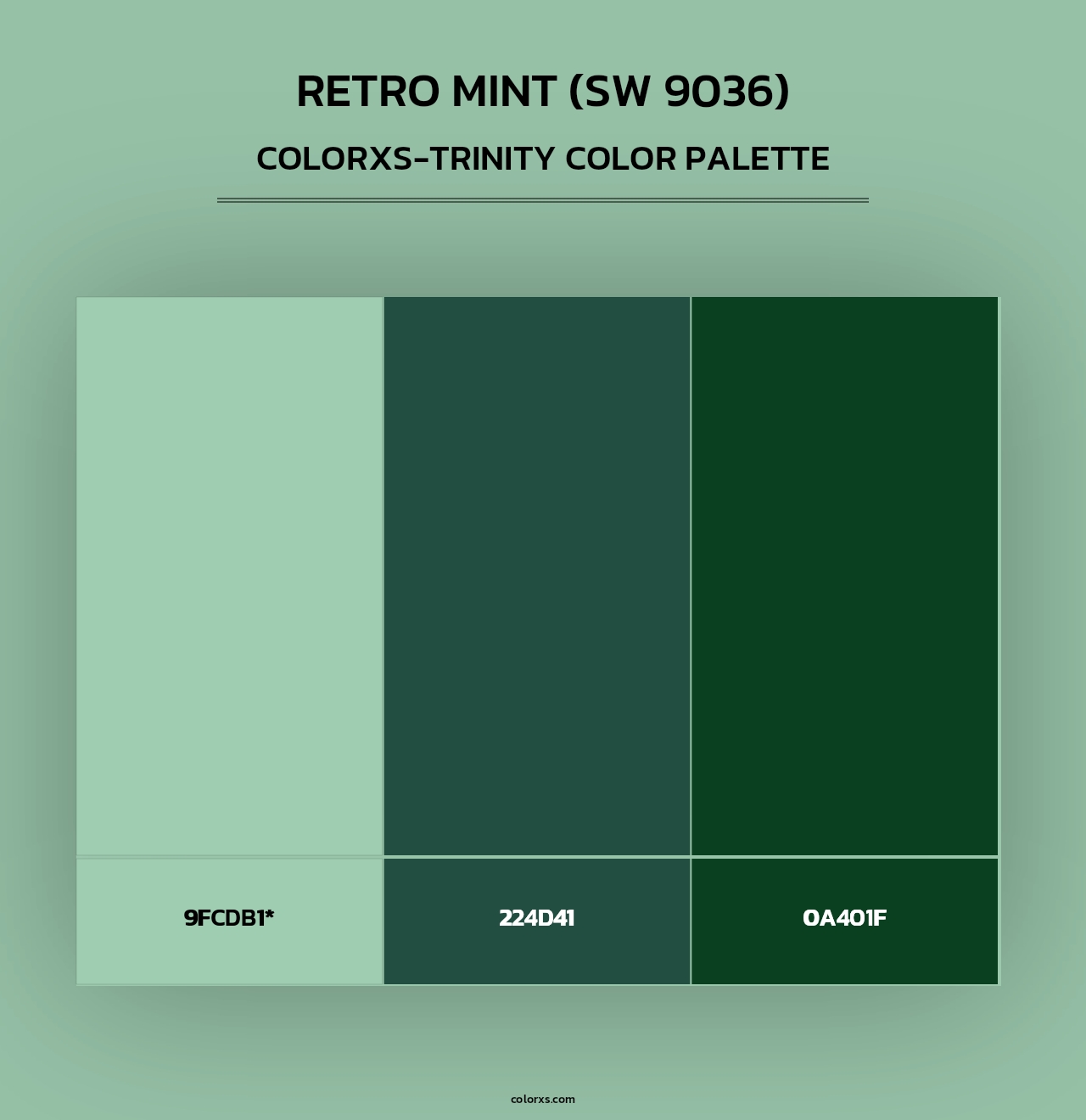 Retro Mint (SW 9036) - Colorxs Trinity Palette