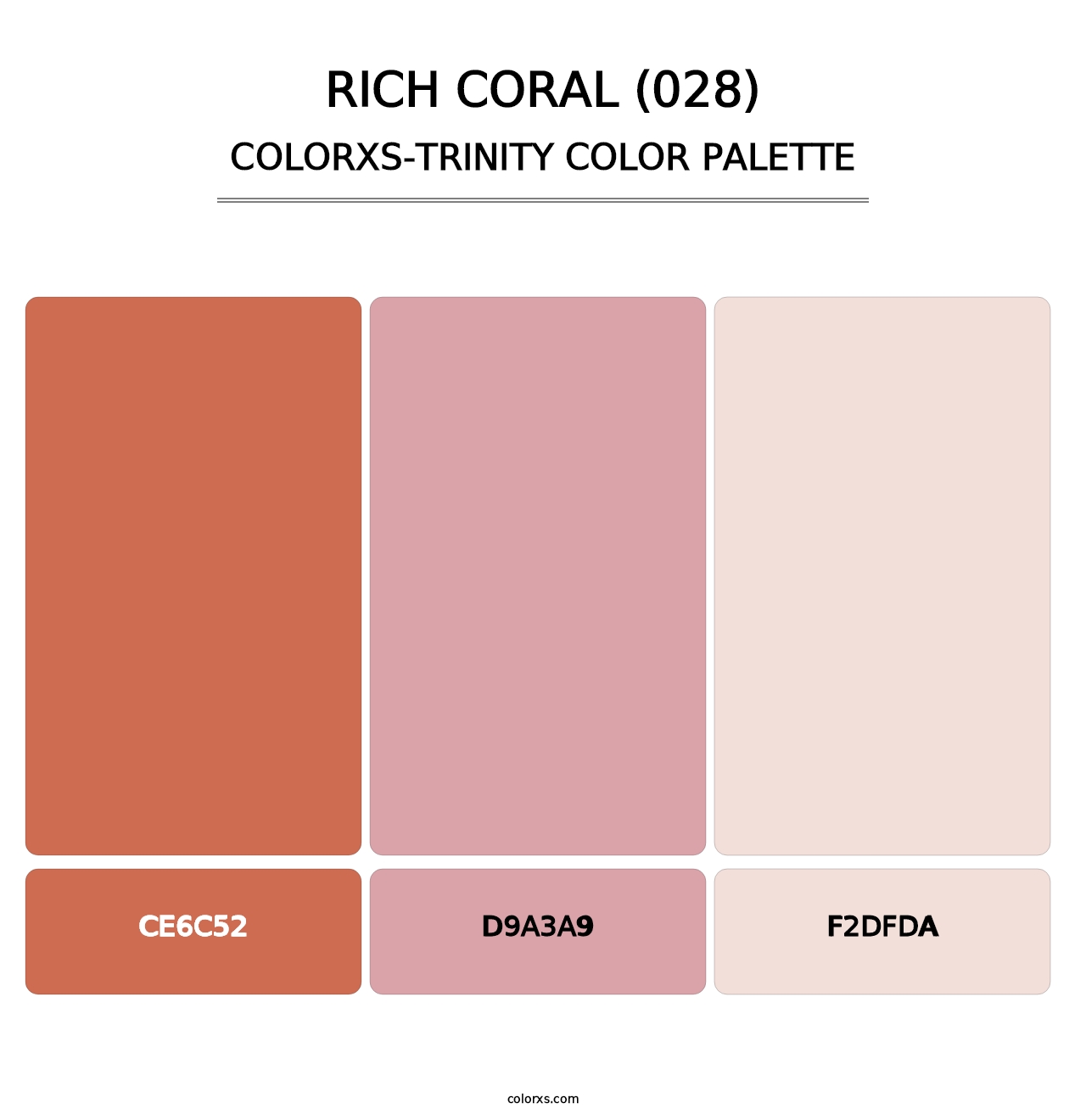 Rich Coral (028) - Colorxs Trinity Palette