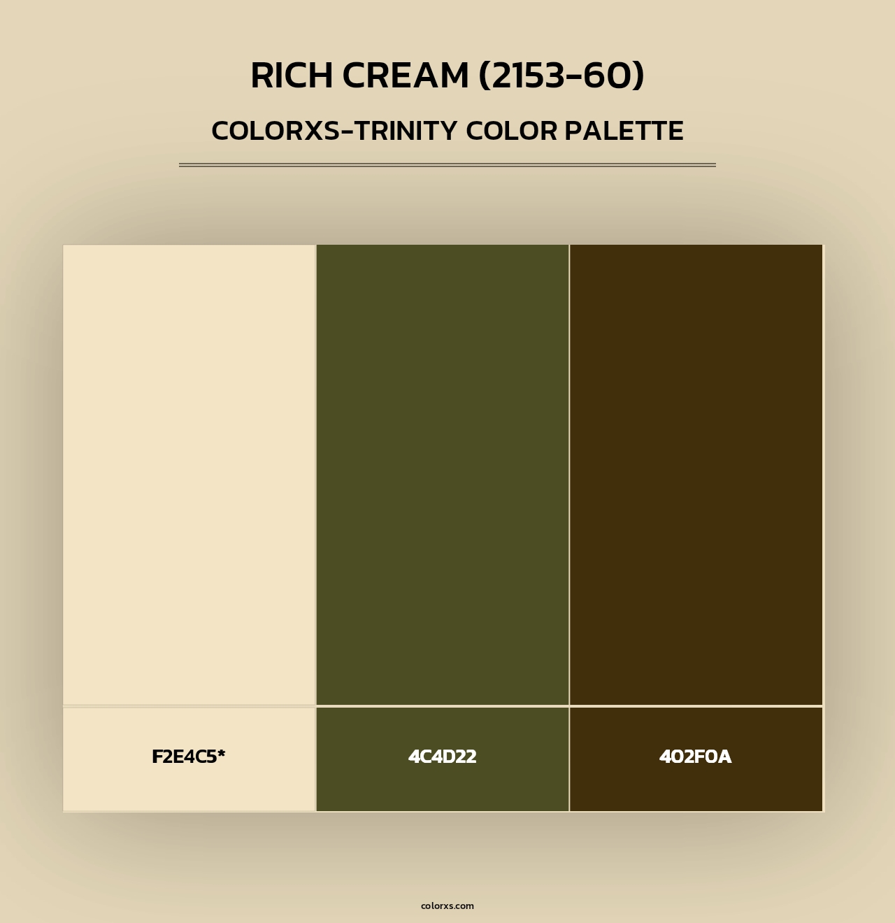 Rich Cream (2153-60) - Colorxs Trinity Palette