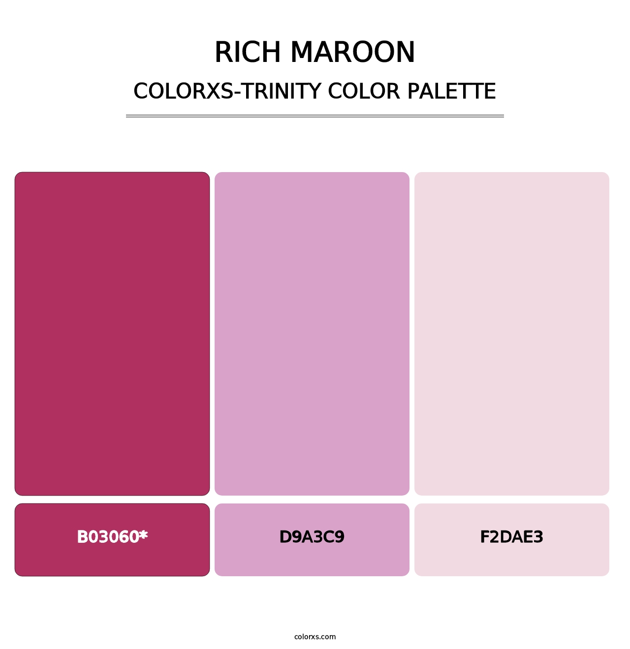 Rich Maroon - Colorxs Trinity Palette