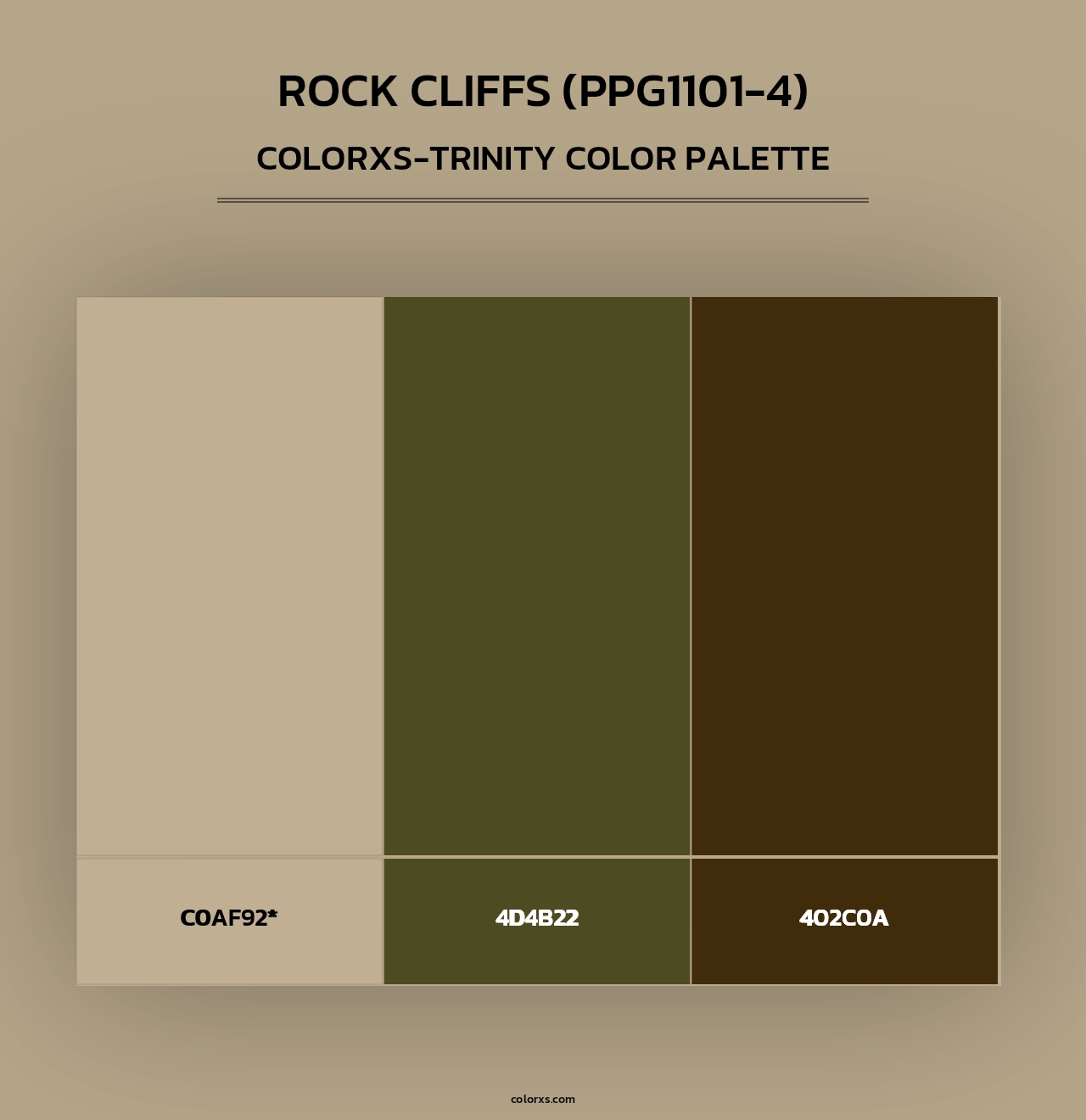 Rock Cliffs (PPG1101-4) - Colorxs Trinity Palette