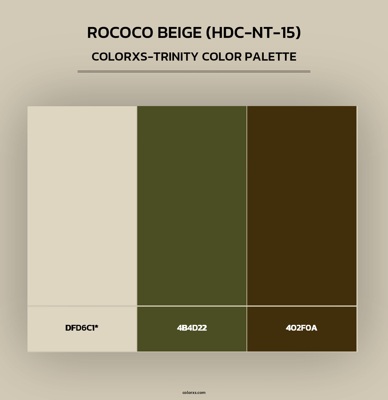 Rococo Beige (HDC-NT-15) - Colorxs Trinity Palette