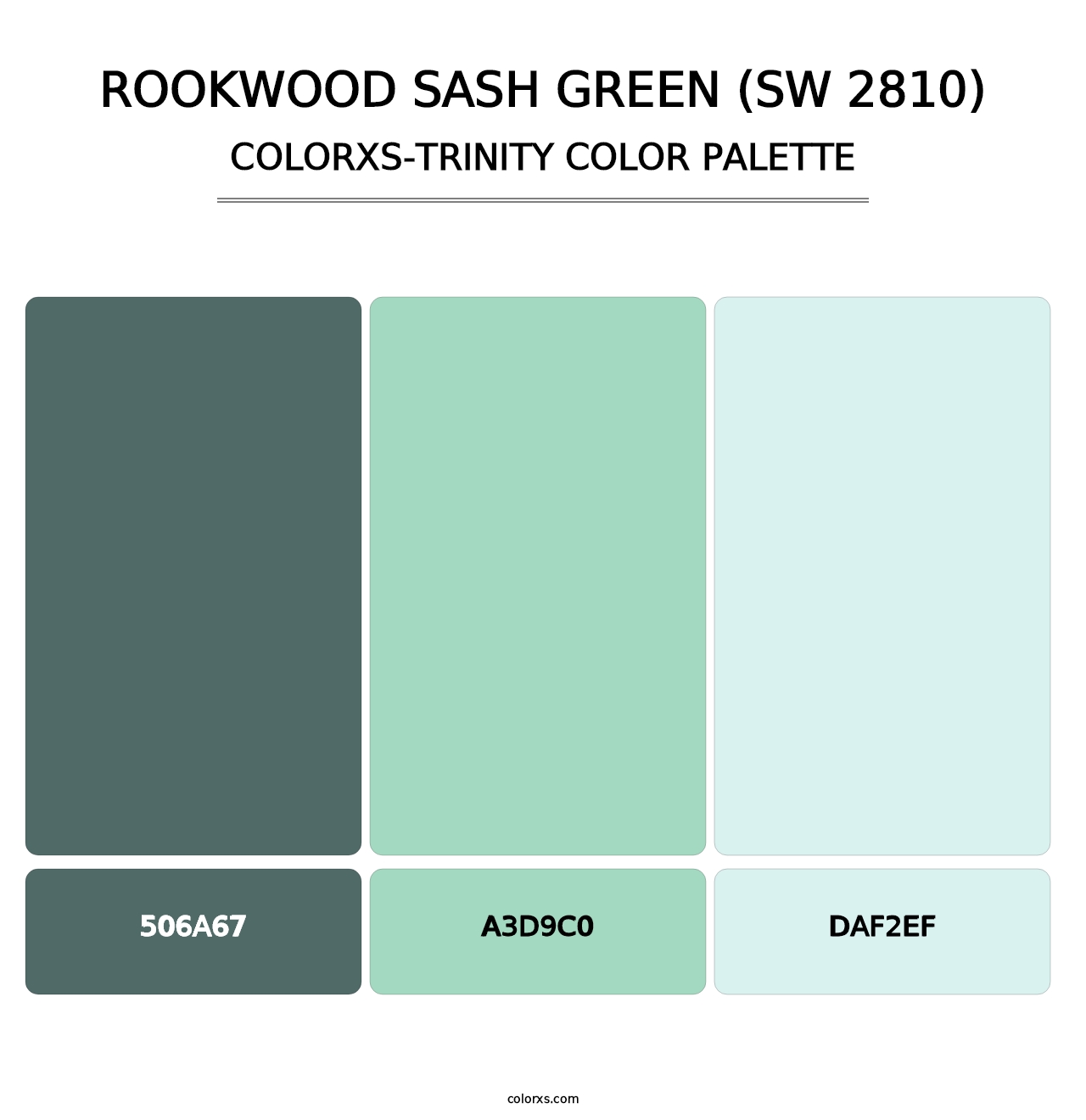 Rookwood Sash Green (SW 2810) - Colorxs Trinity Palette