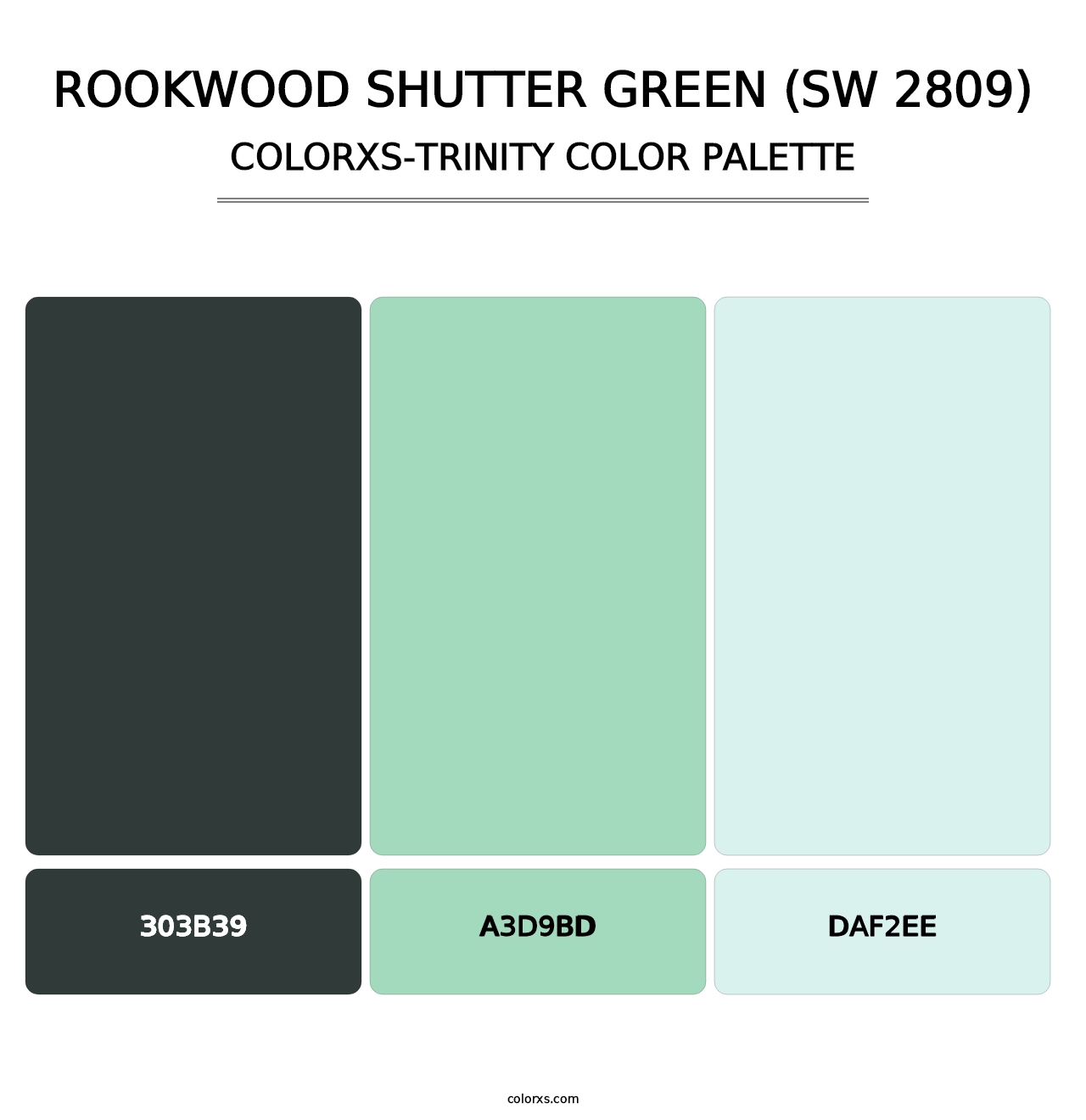 Rookwood Shutter Green (SW 2809) - Colorxs Trinity Palette