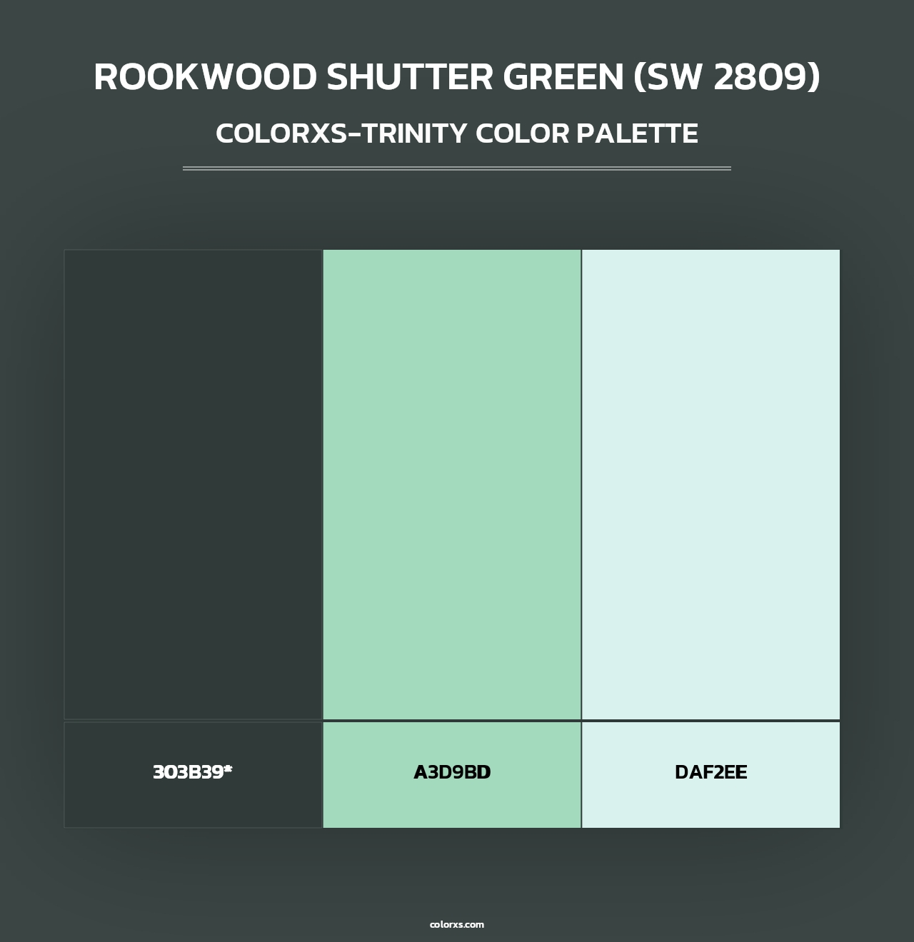 Rookwood Shutter Green (SW 2809) - Colorxs Trinity Palette