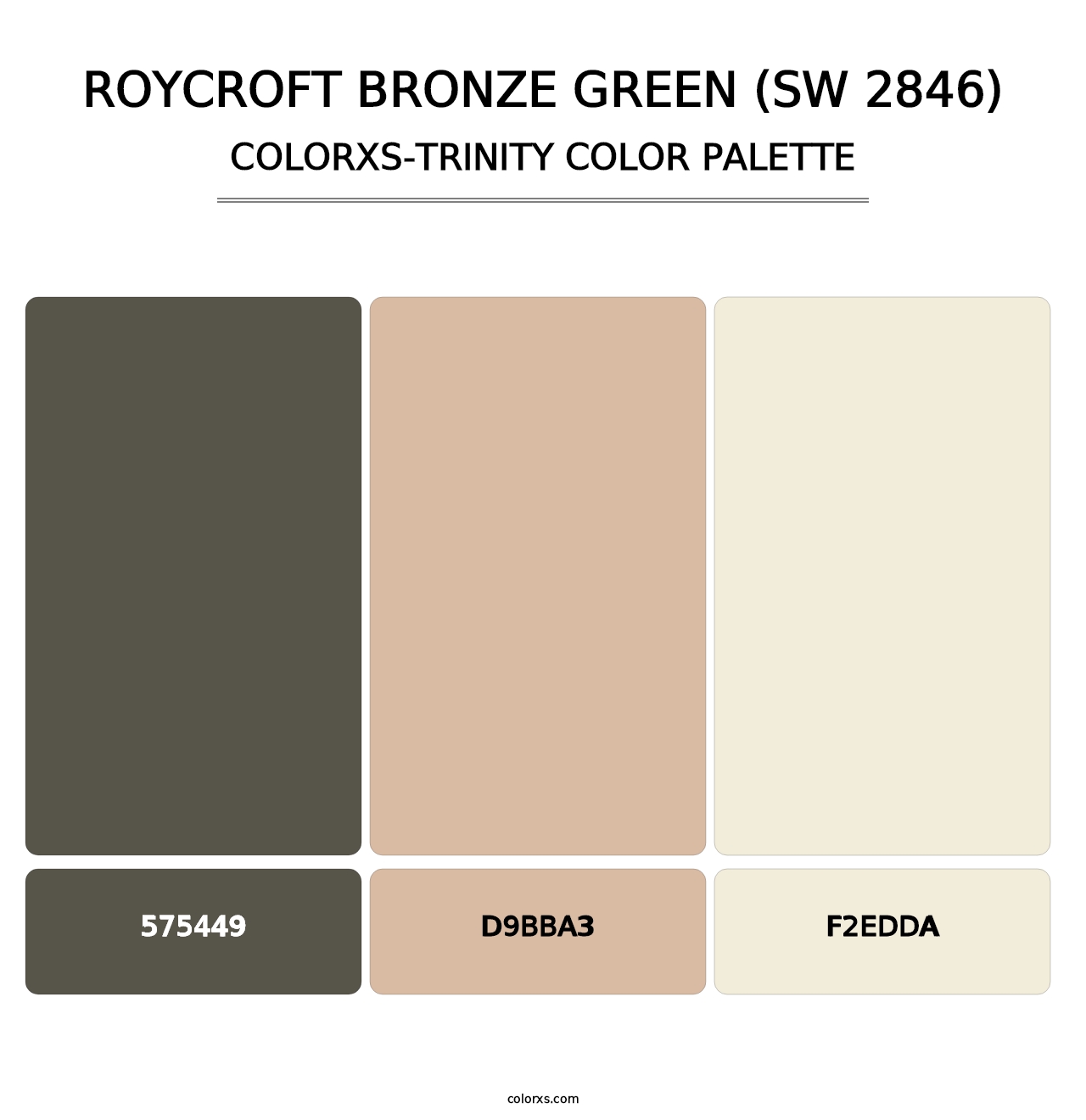 Roycroft Bronze Green (SW 2846) - Colorxs Trinity Palette