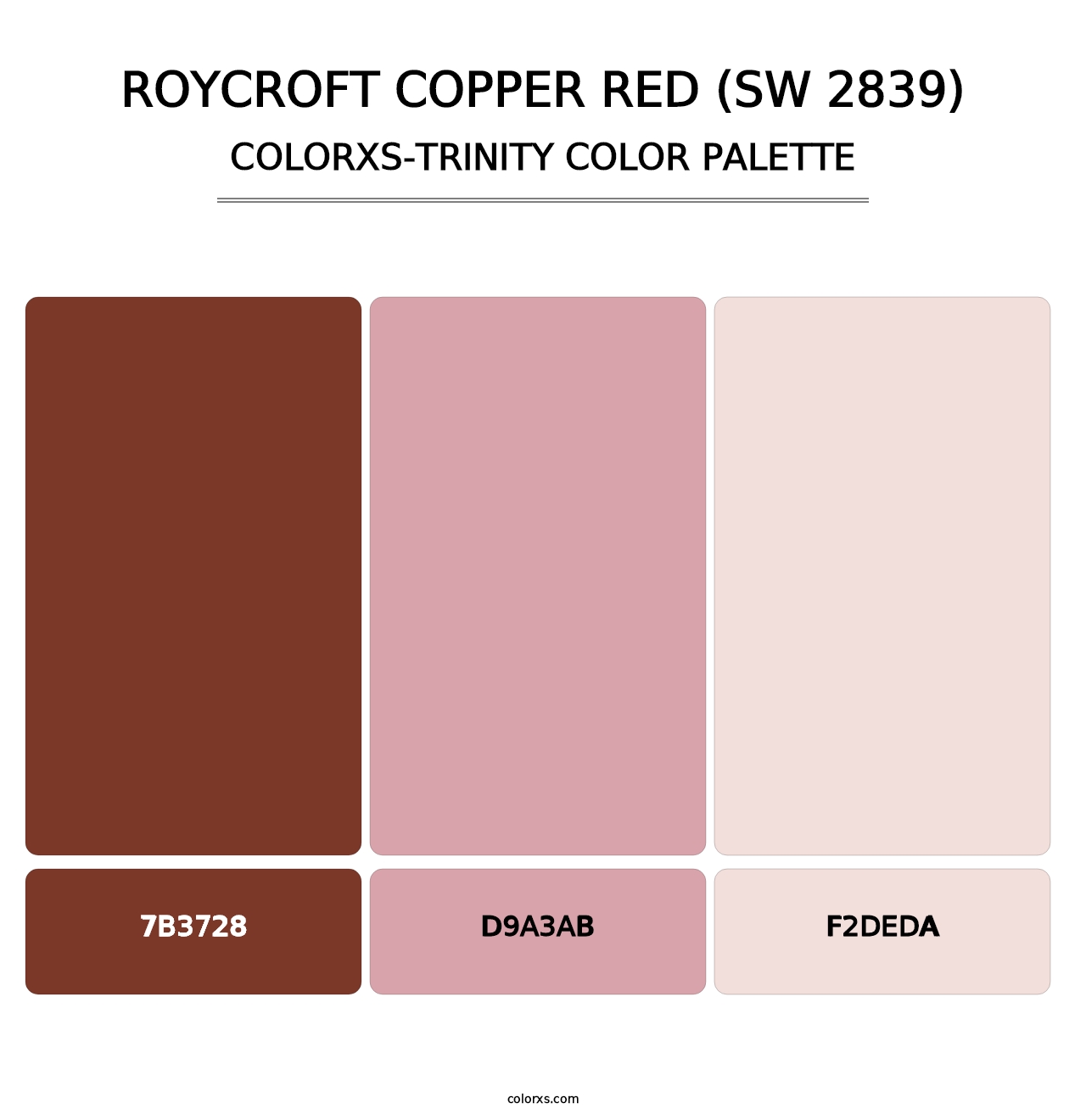 Roycroft Copper Red (SW 2839) - Colorxs Trinity Palette