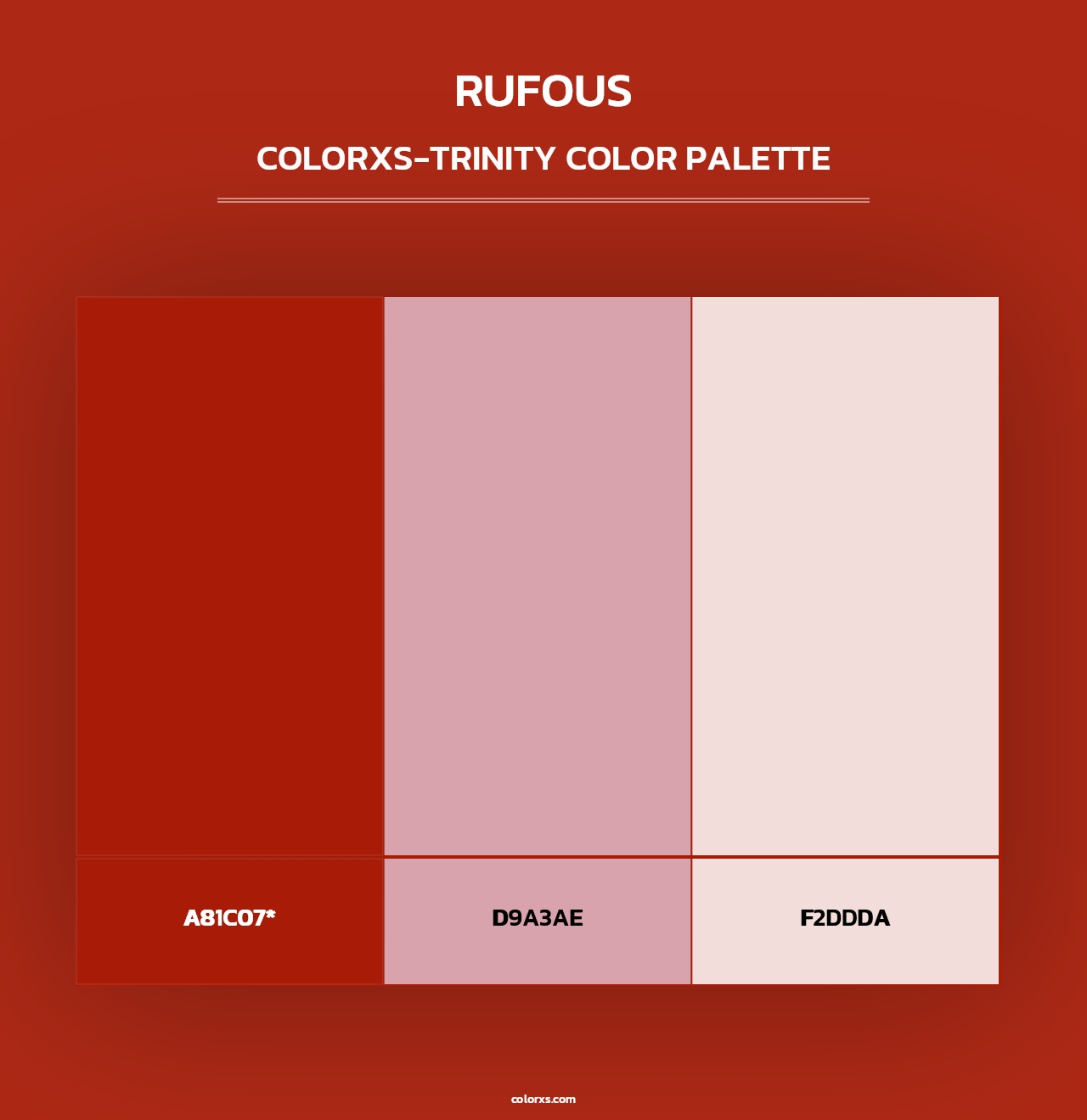 Rufous - Colorxs Trinity Palette