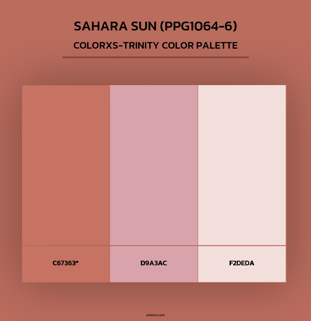 Sahara Sun (PPG1064-6) - Colorxs Trinity Palette