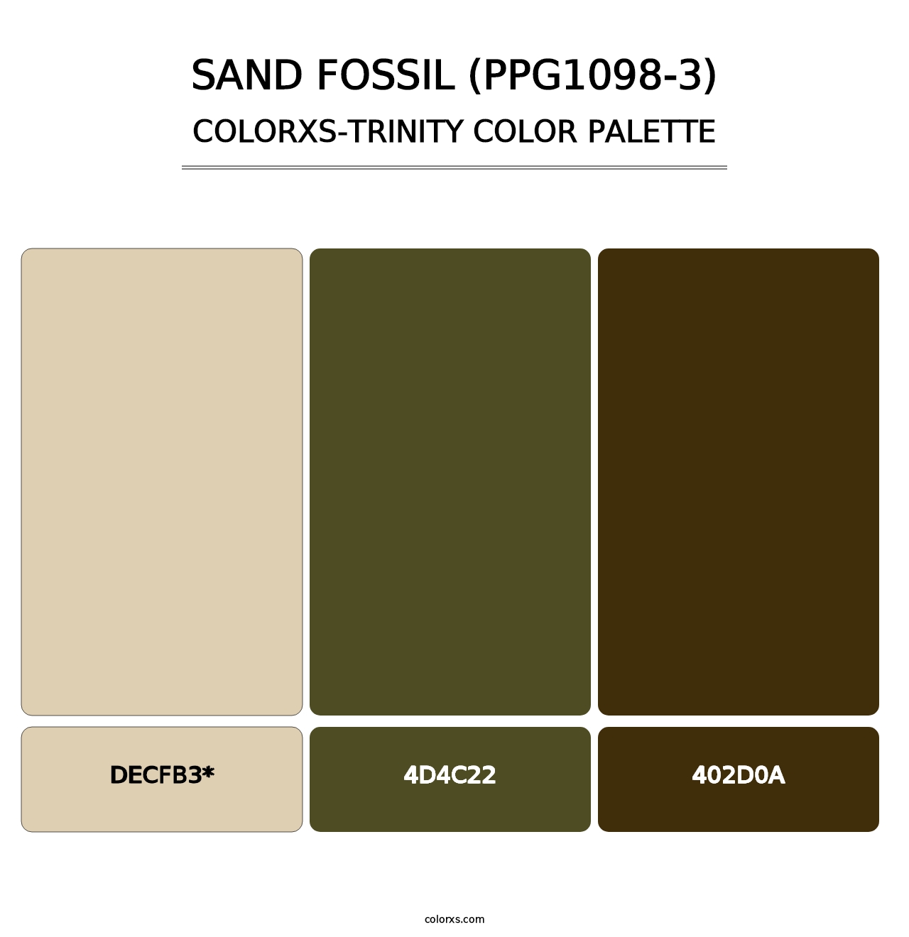 Sand Fossil (PPG1098-3) - Colorxs Trinity Palette
