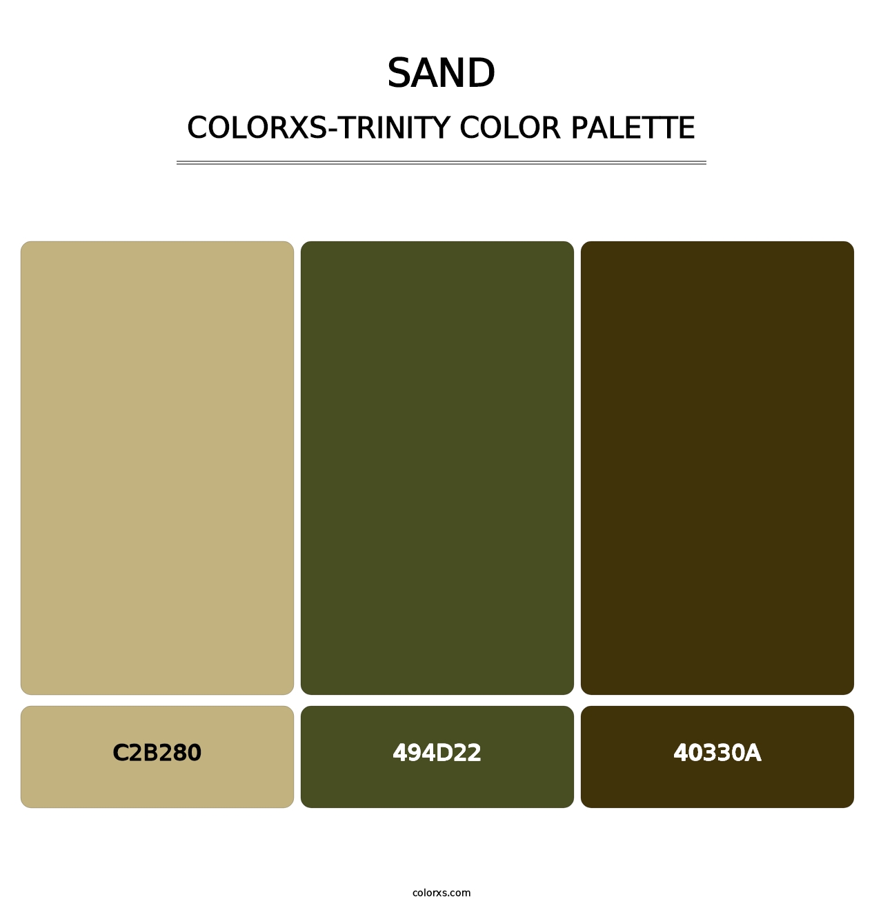 Sand - Colorxs Trinity Palette
