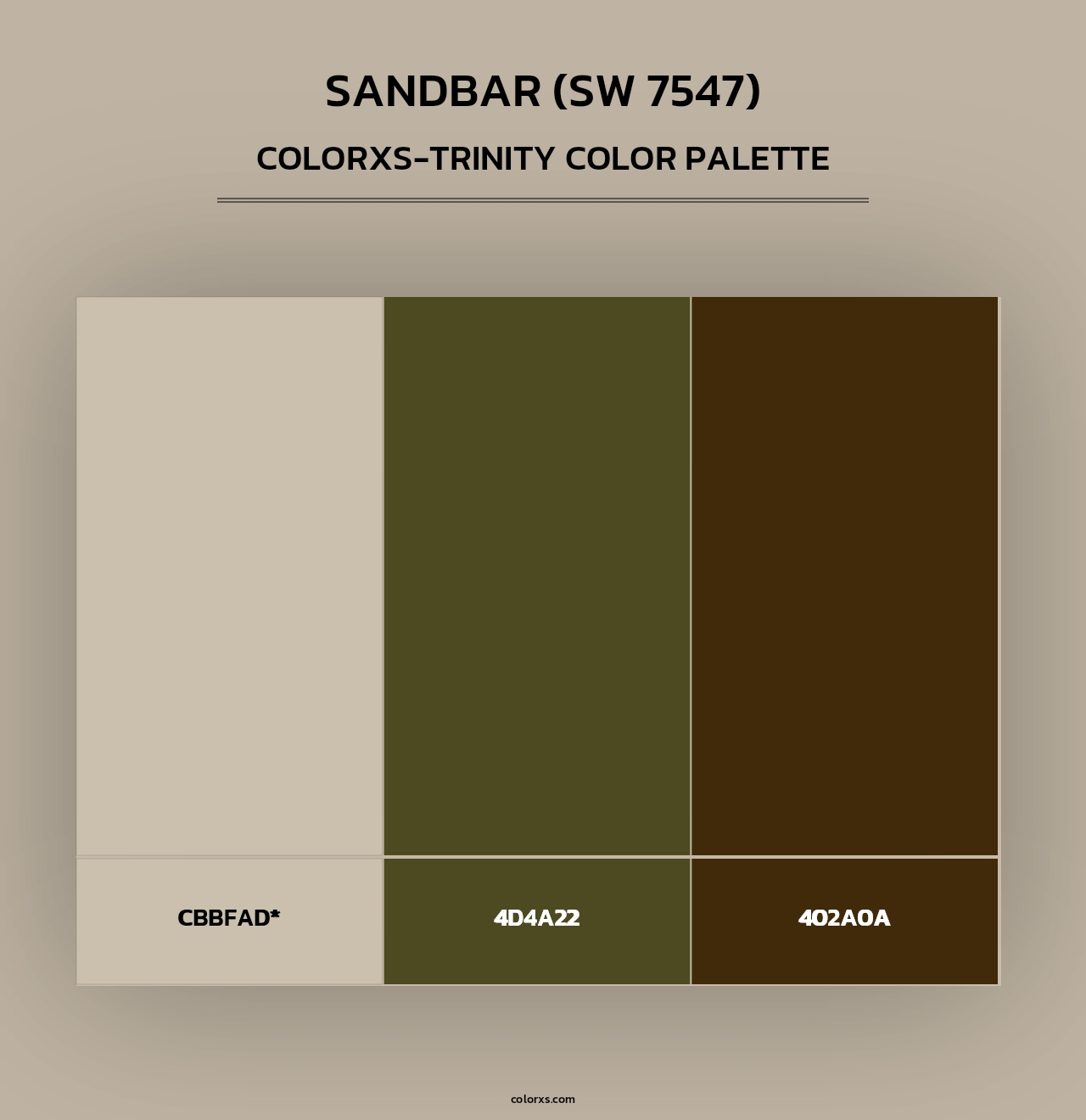 Sandbar (SW 7547) - Colorxs Trinity Palette