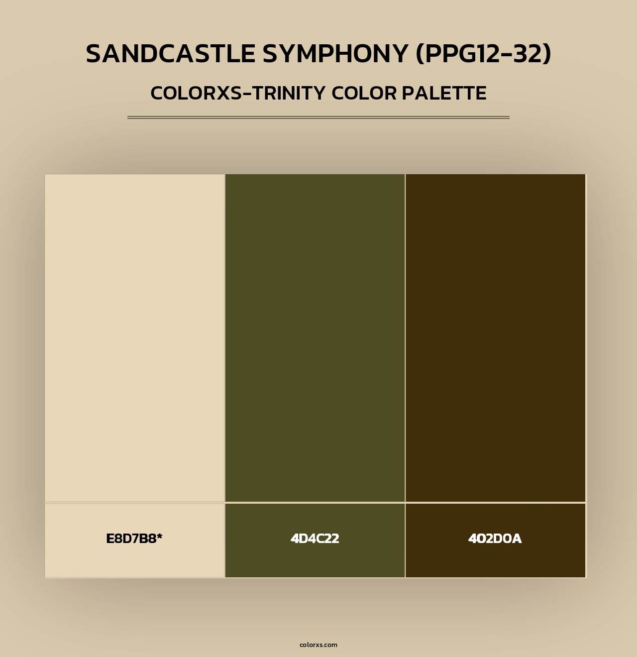 Sandcastle Symphony (PPG12-32) - Colorxs Trinity Palette