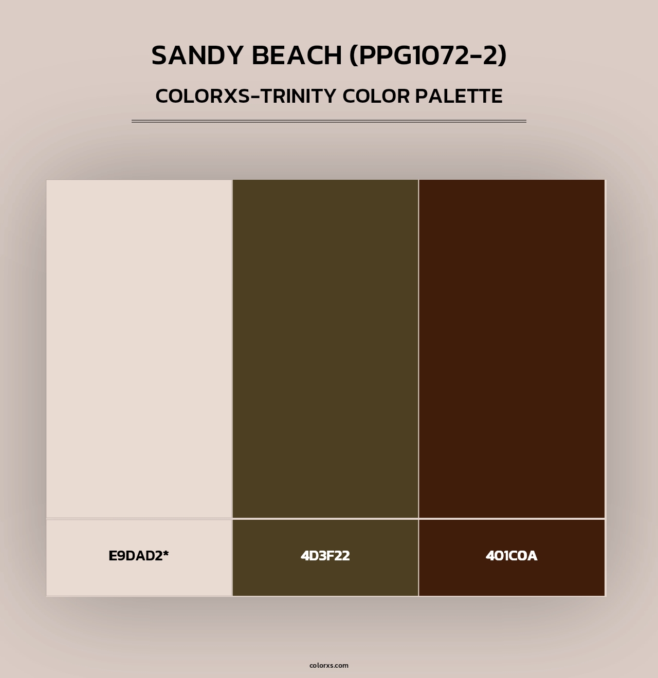 Sandy Beach (PPG1072-2) - Colorxs Trinity Palette