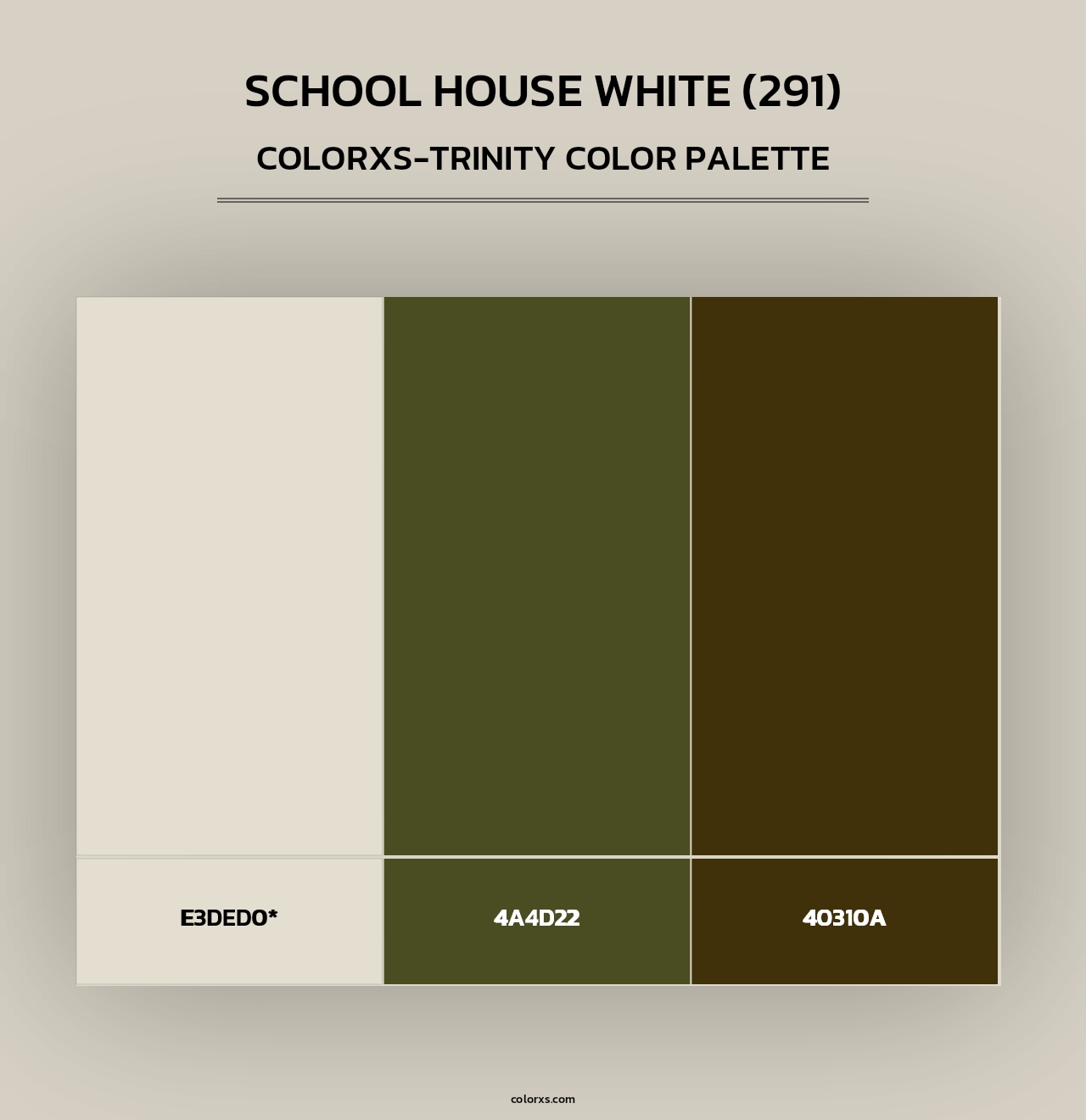 School House White (291) - Colorxs Trinity Palette